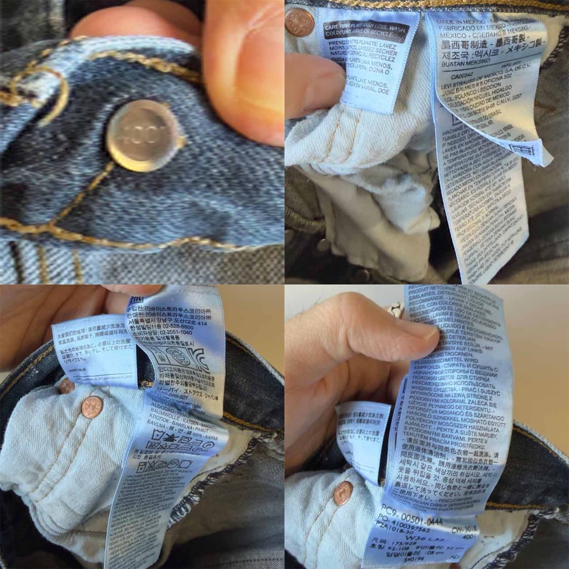 리바이스 501 데님팬츠 W36 L32 상품이미지4