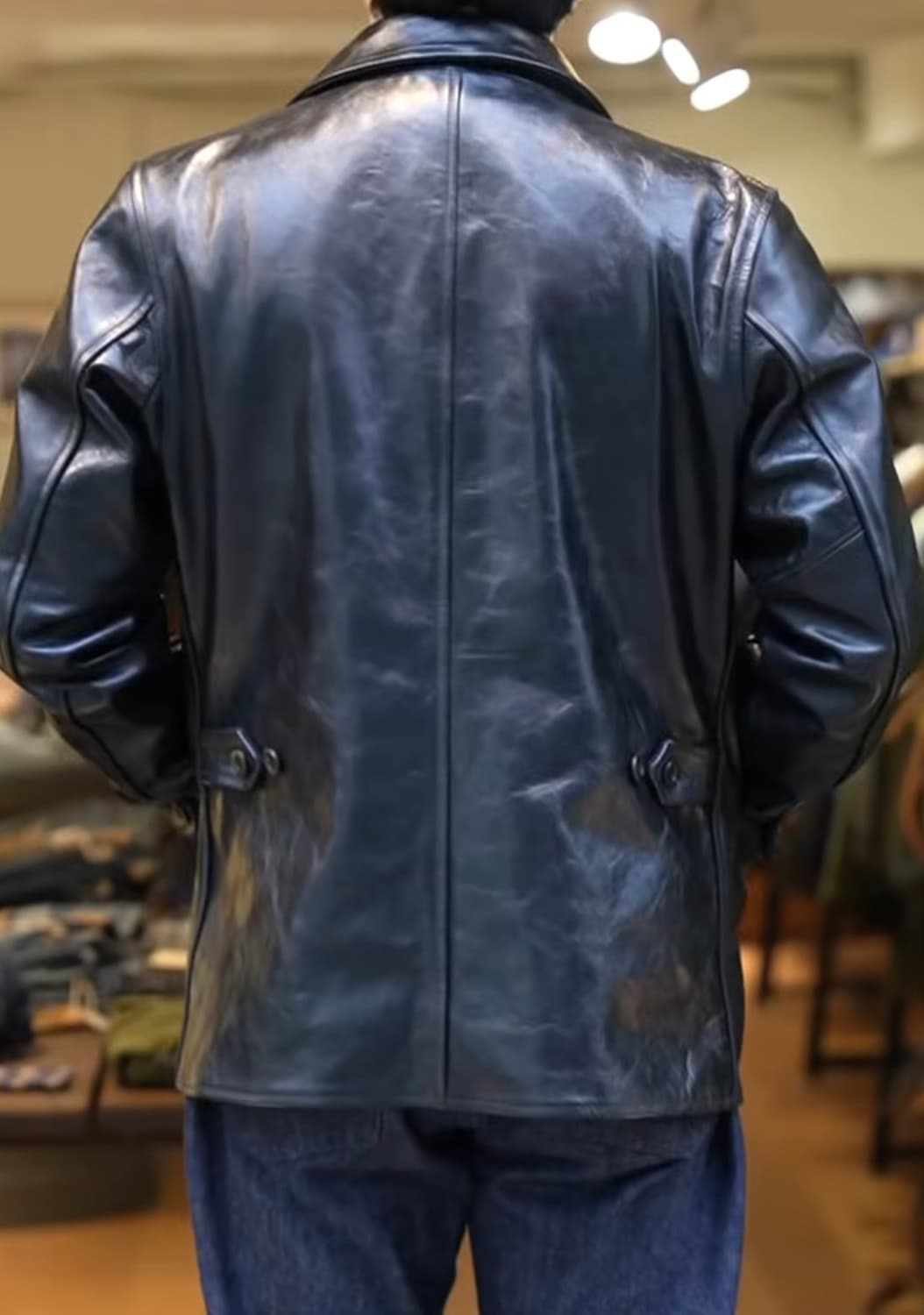 콜림보 Colimbo 레더자켓 스톡맨 차심 말가죽 카코트 42 새상품 상품이미지8