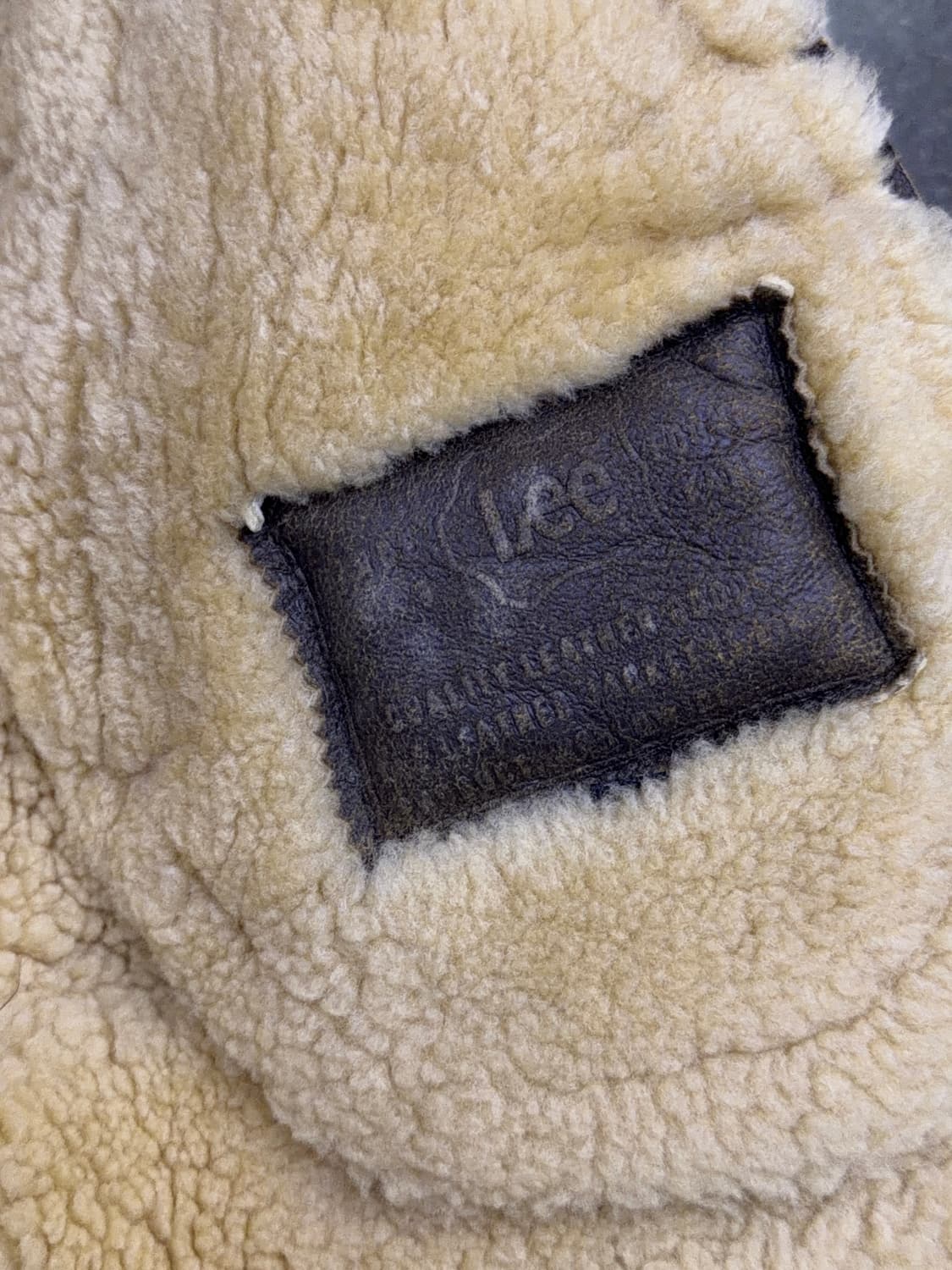 Lee 리 90's 빈티지 B-3 무스탕 가죽자켓 봄버 100 상품이미지7