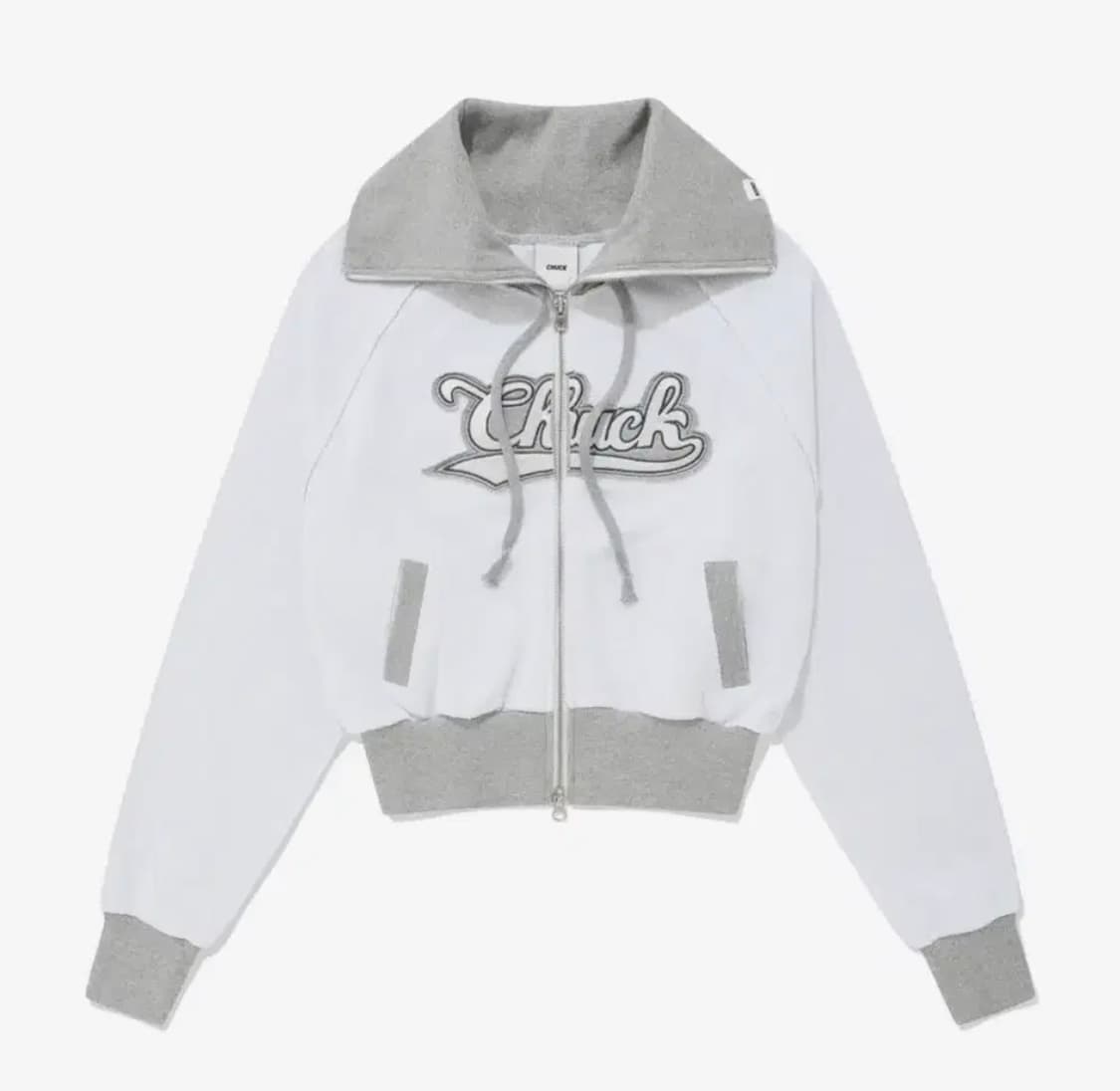 척 리버스 크롭 카라 집업 상품이미지1