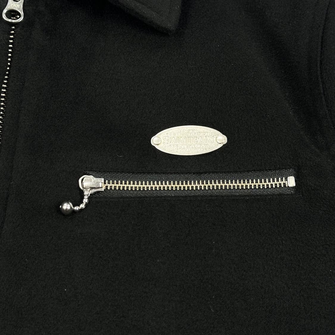 세인트페인 모직 블랙 누빔 블루종 자켓 (M) 상품이미지5