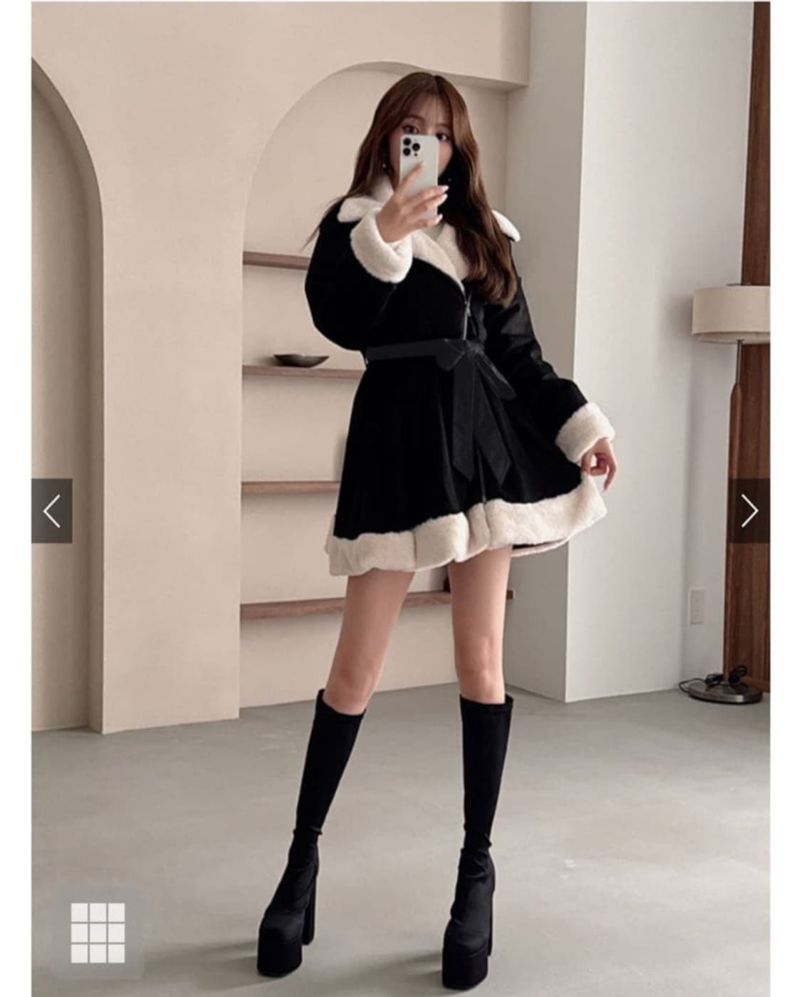 양산형지뢰계 플레어코트원피스 달천 히메 로맨틱갸루 핀터깔 캐캐체 펑크자켓 상품이미지2