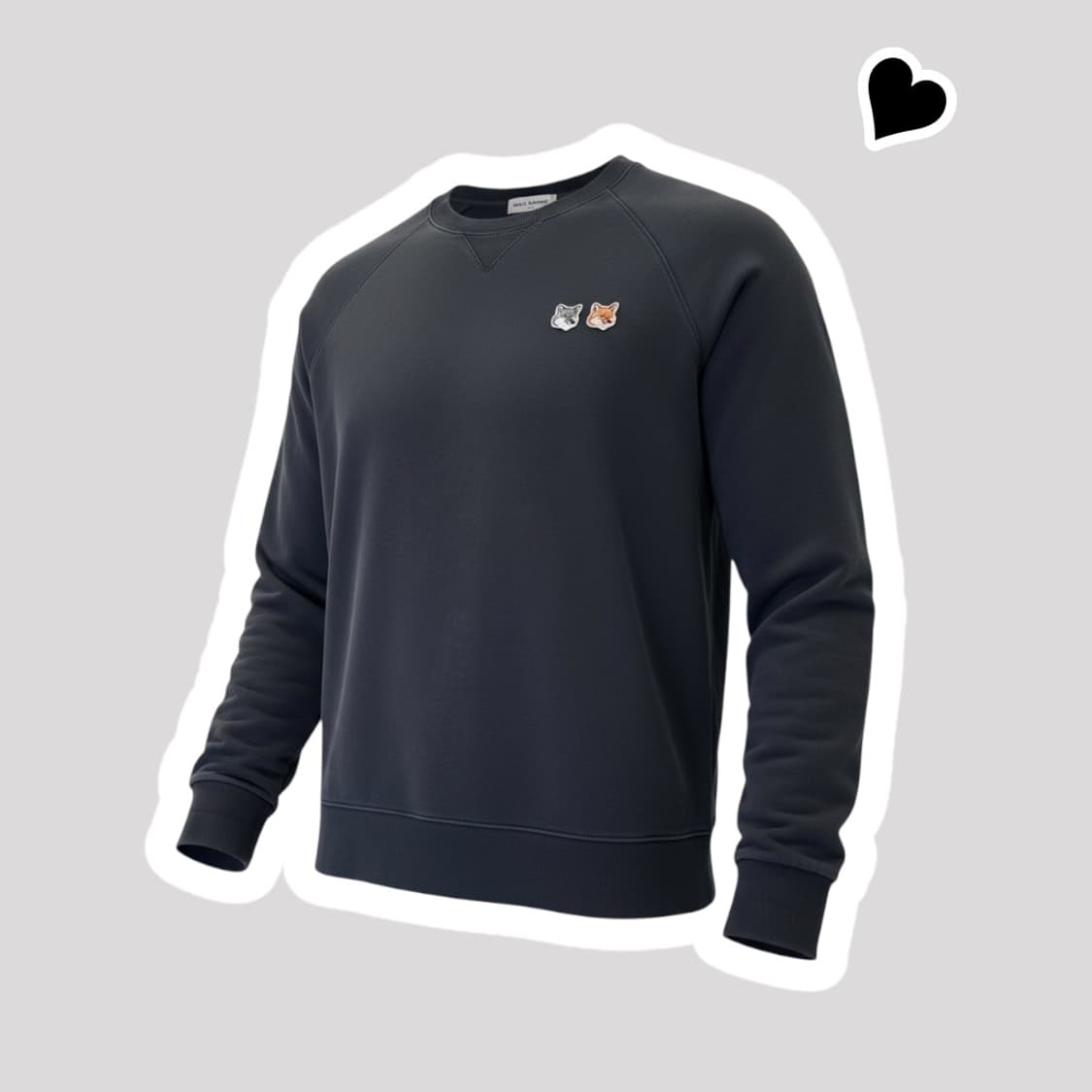 (매장판) 메종키츠네 블랙 맨투맨 상품이미지1