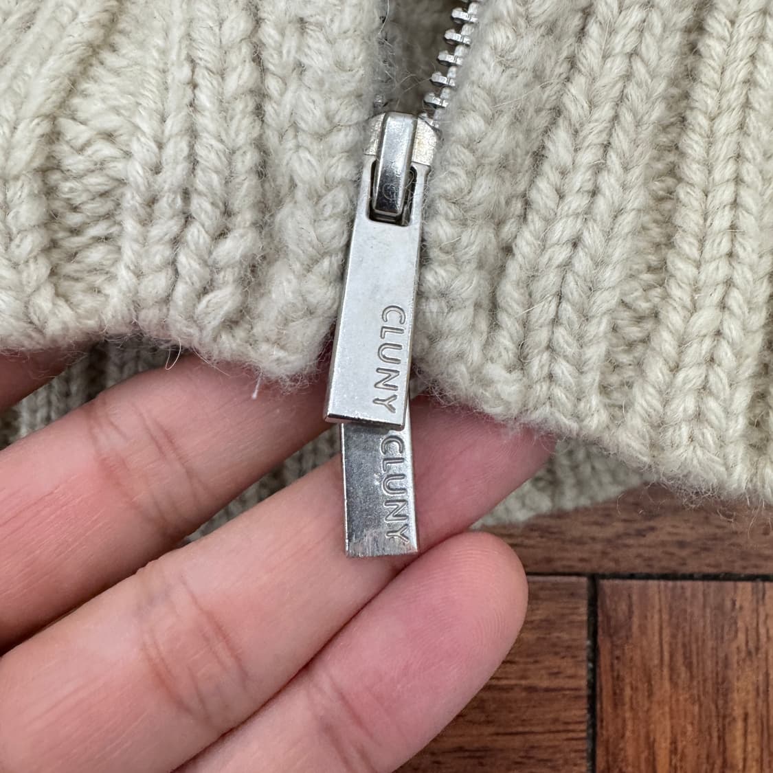 여성용 FREE CLUNY 클루니 케이블 투웨이 니트 집업  상품이미지4