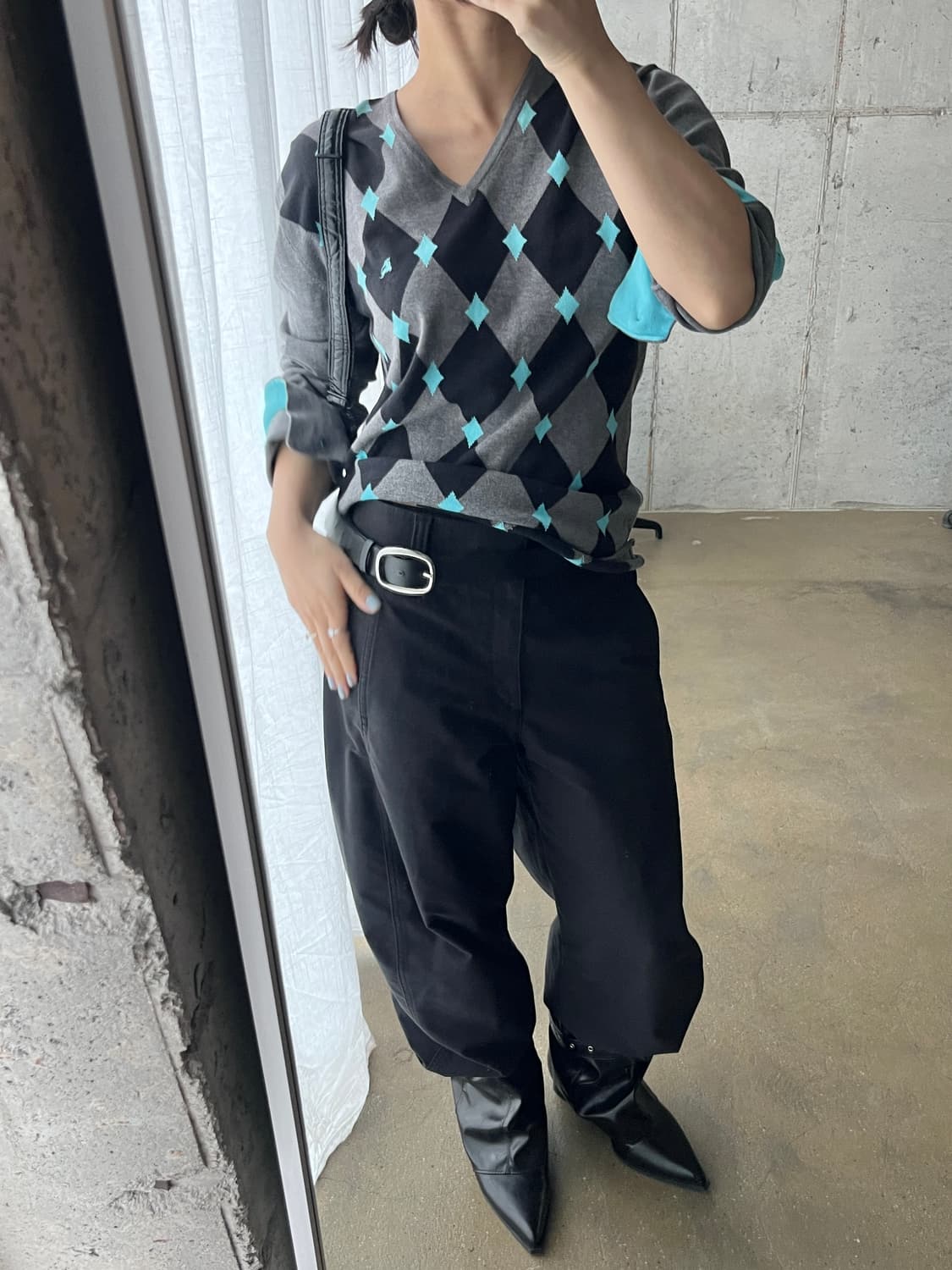 Burberry 버버리 블루 다이아몬드 롱슬리브 니트 상품이미지2