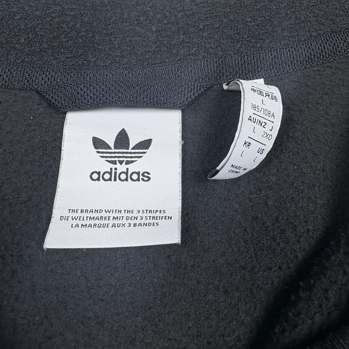 아디다스 블랙컬러 트레포일로고 부클 자켓 상품이미지3