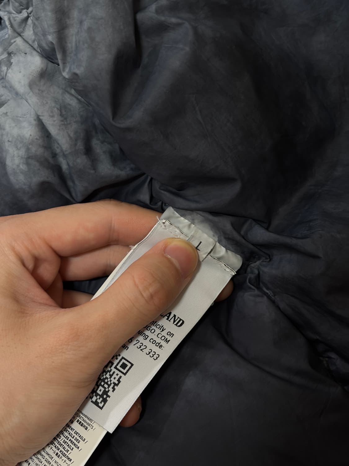 스톤아일랜드 슈프림 크링클랩스 패딩 L 스톤아일랜드 슈프림 페인트볼 카모 상품이미지10