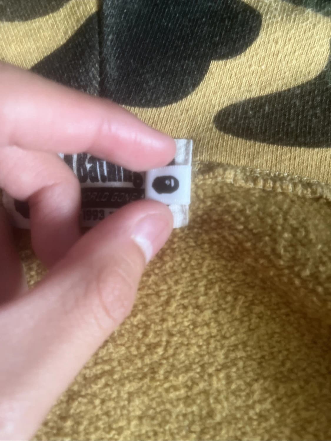 베이프 1st 카모 에이프 헤드 후드집업 황계 상품이미지5