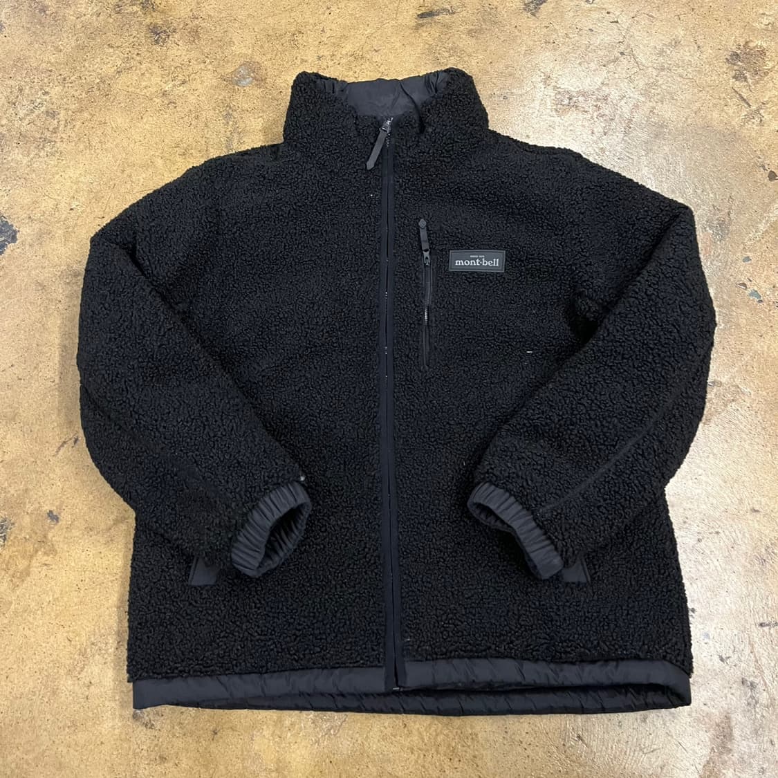 [정품/L] 몽벨 블랙 후리스 패딩 집업 양면 자켓 b18 상품이미지5