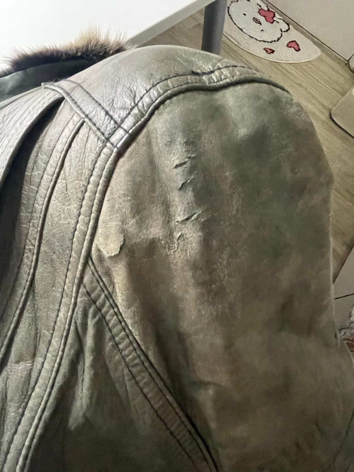 빈티지 레드옥스 여우 퍼 레더자켓 상품이미지8