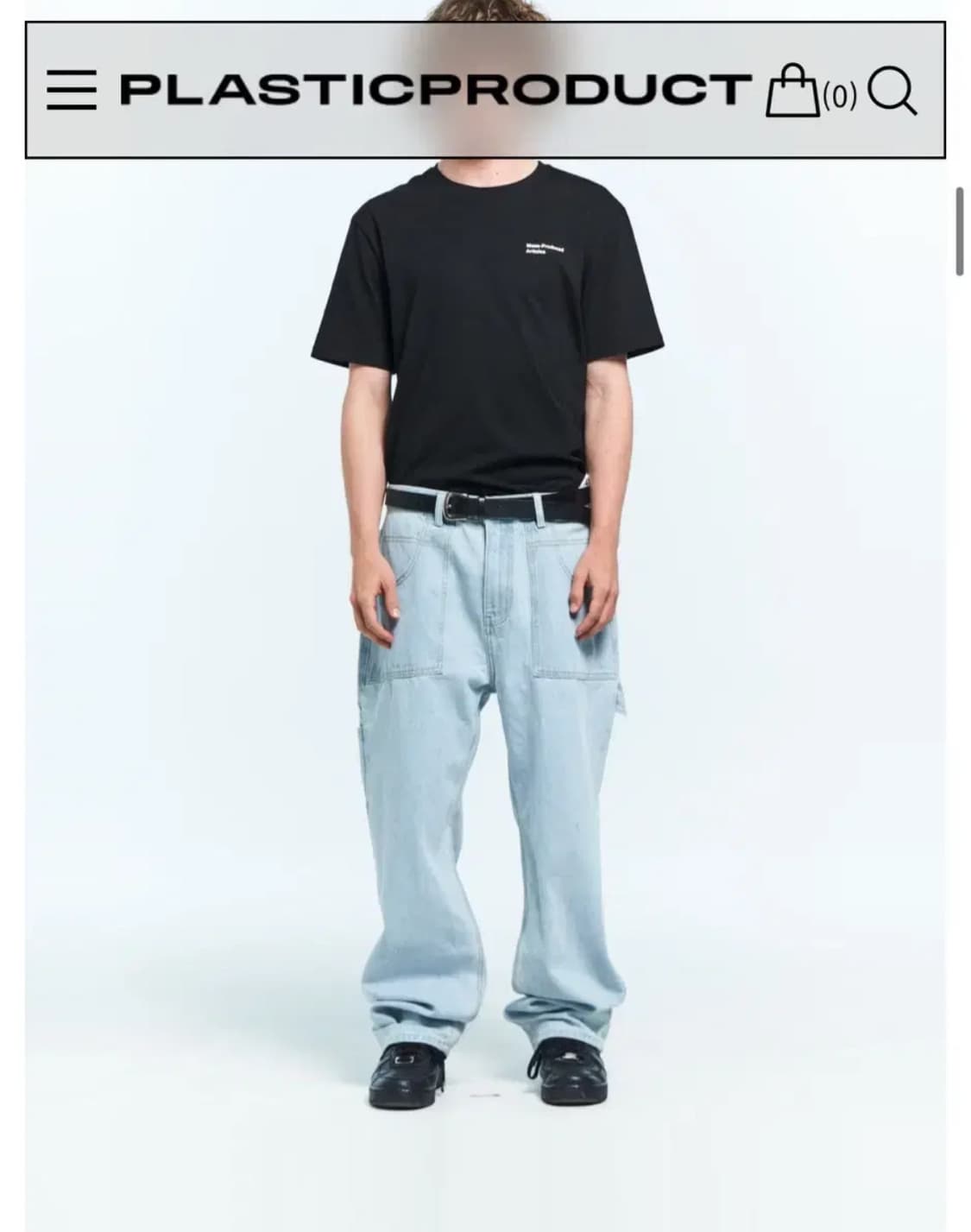 플라스틱프로덕트 팬츠 페인터데님 (스틸블루) 상품이미지2