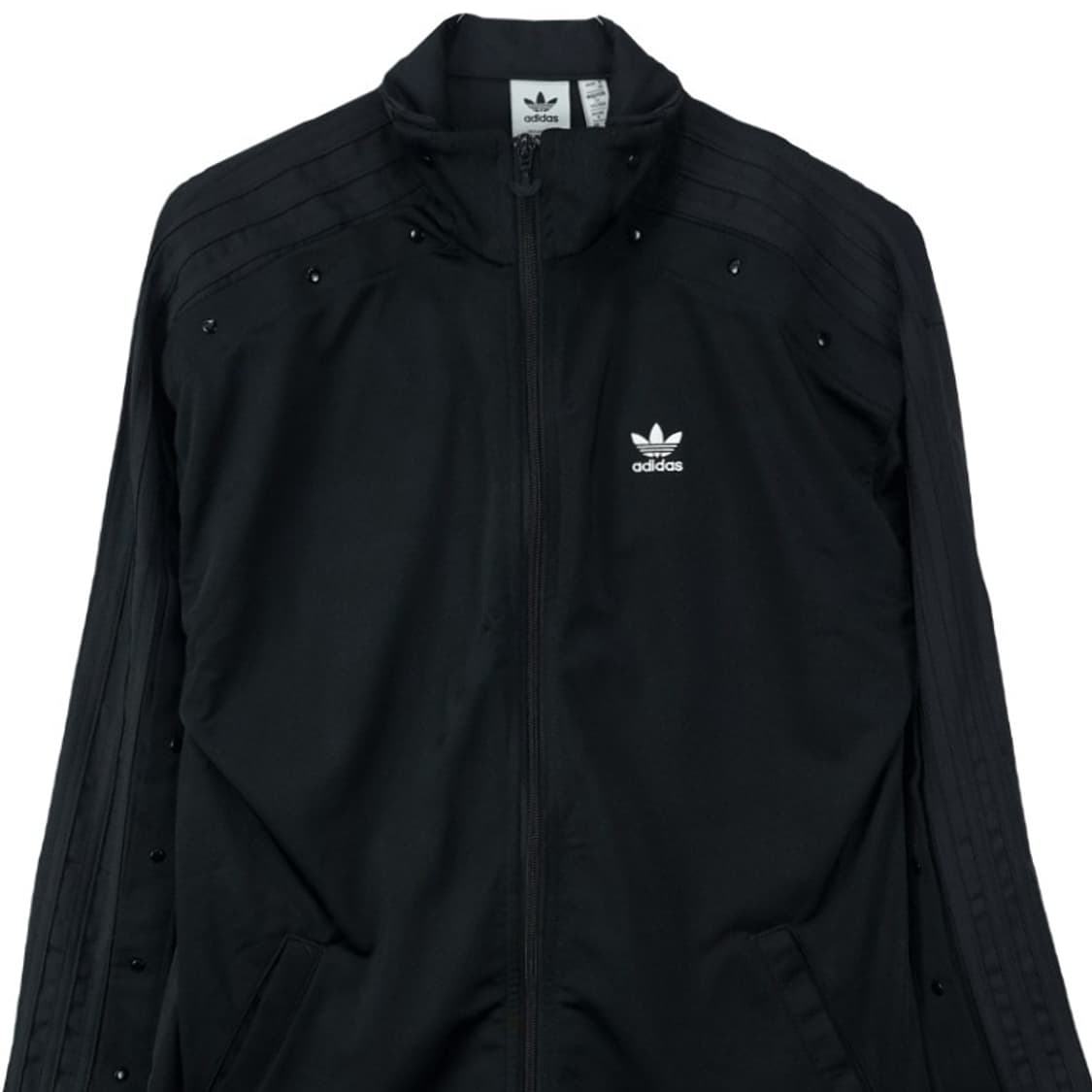 [아디다스] 불꽃 로고 자수 롱 져지 트랙탑 집업 블랙 M18722 상품이미지4