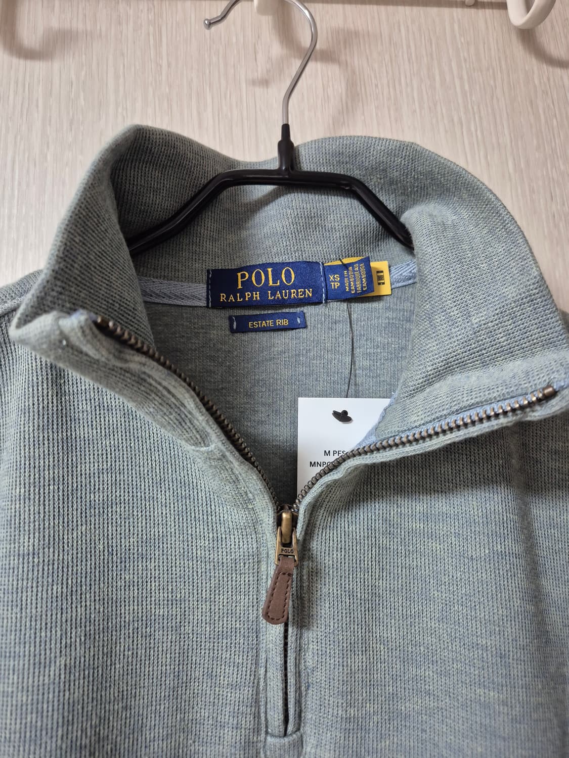 정품 (새제품) 폴로 랄프로렌 반집업 코튼 니트 스웨터 XS 상품이미지7