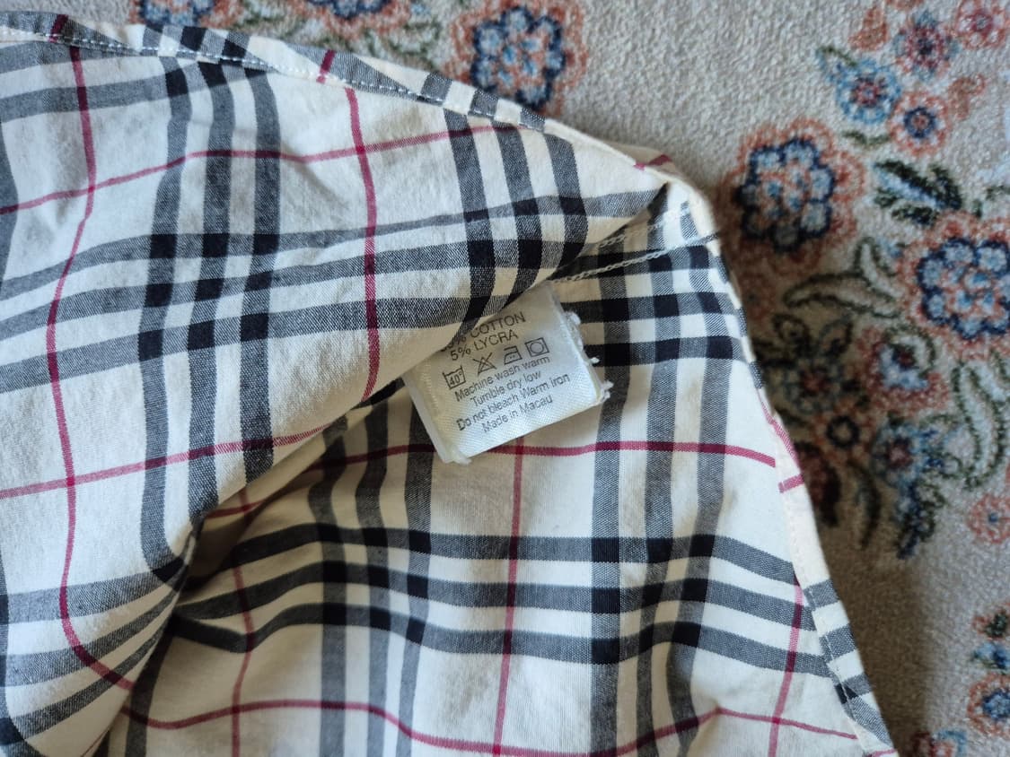 버버리 런던 노바체크 라운드넥 셔츠 상품이미지4