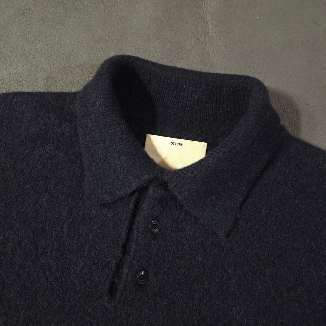 포터리 알파카 컴포트 폴로 니트 3 다크네이비 상품이미지5