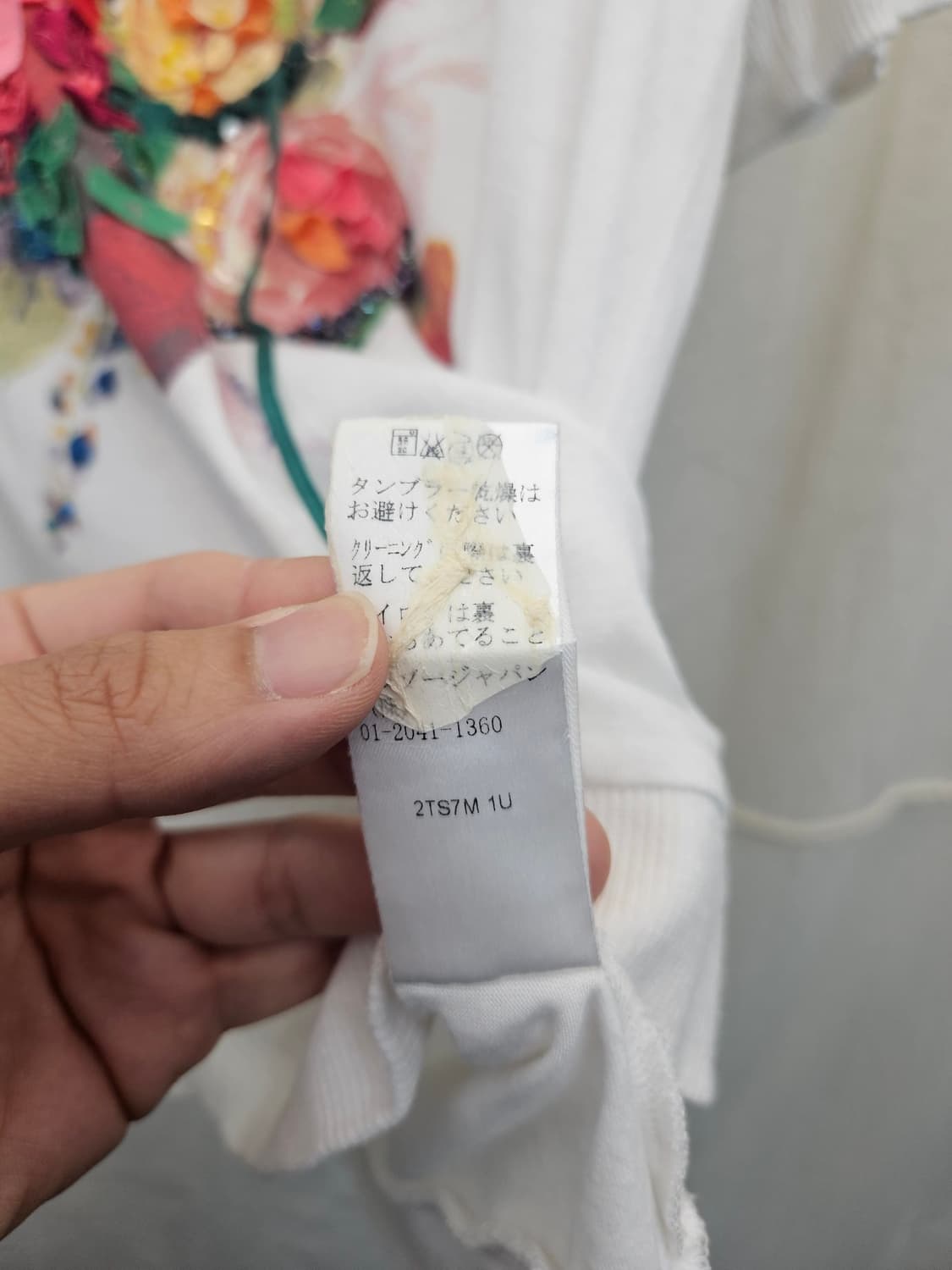 겐조 플라워 프린팅 화이트 반팔티셔츠 상품이미지5