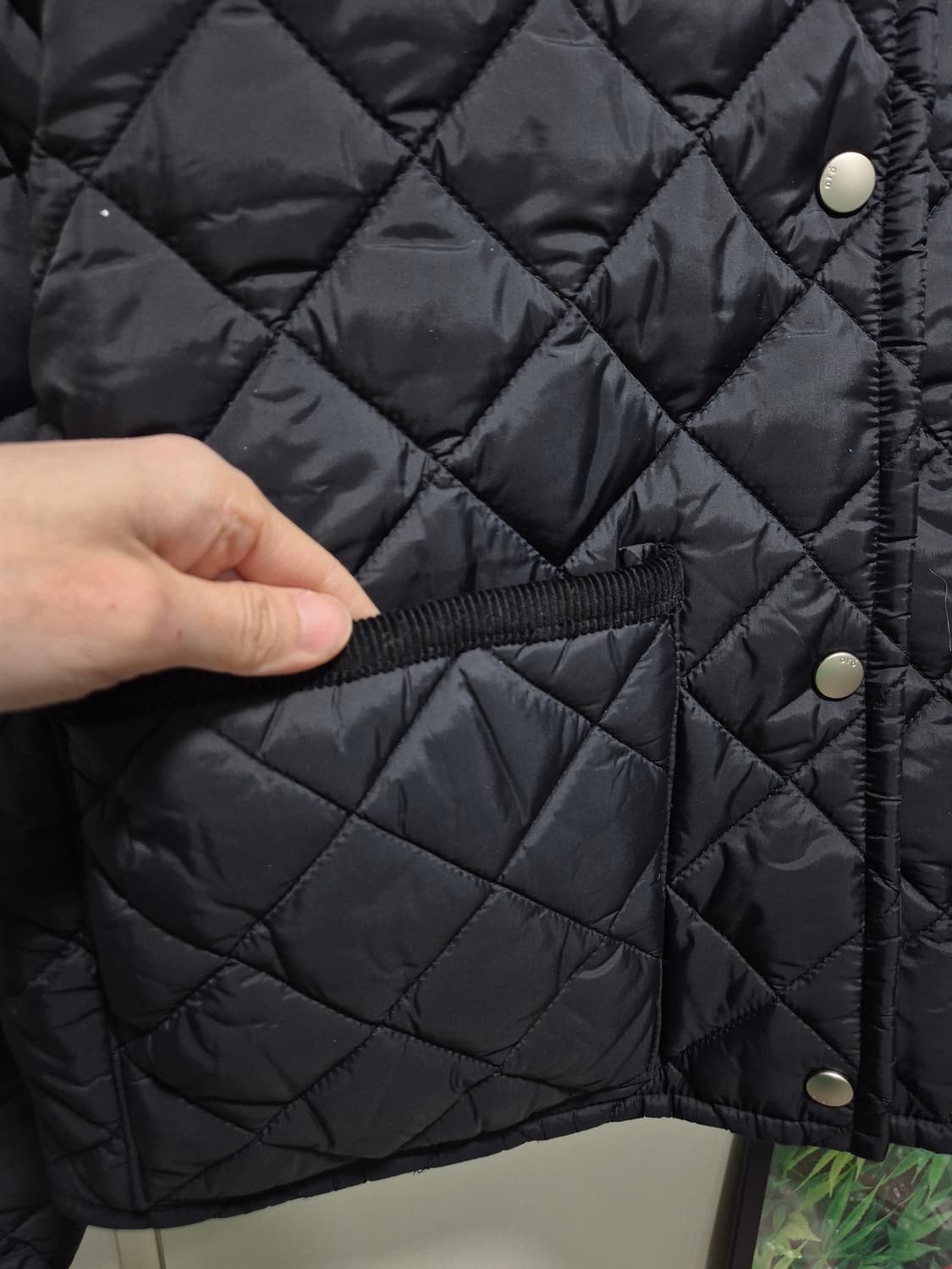 (세일)(새상품)ORO 오로 퀼팅 코듀로이 자켓 블랙 상품이미지4