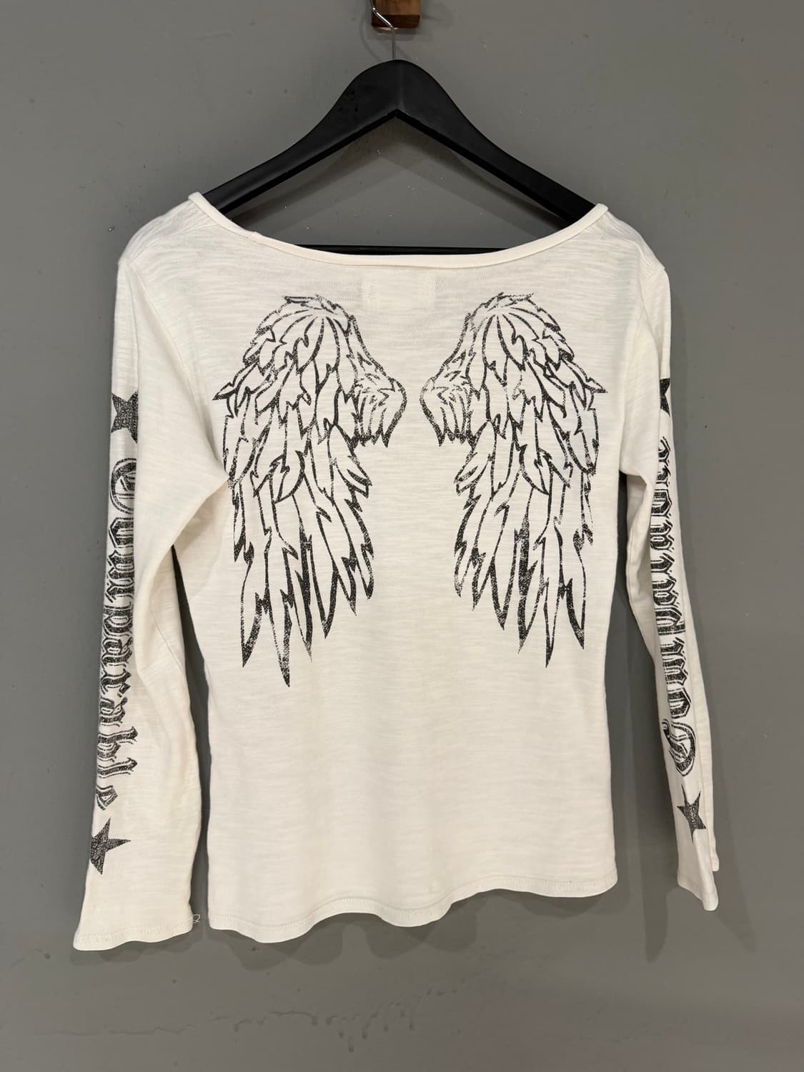 skull printing back wings long sleeve 상품이미지8