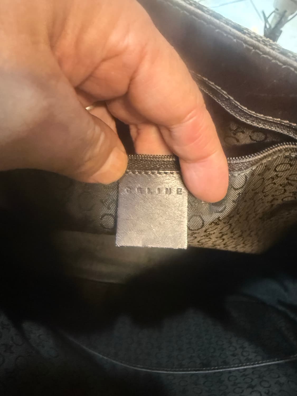 정품 셀린느 C 마카담 캔버스 가죽 토트백 팝니다 상품이미지6