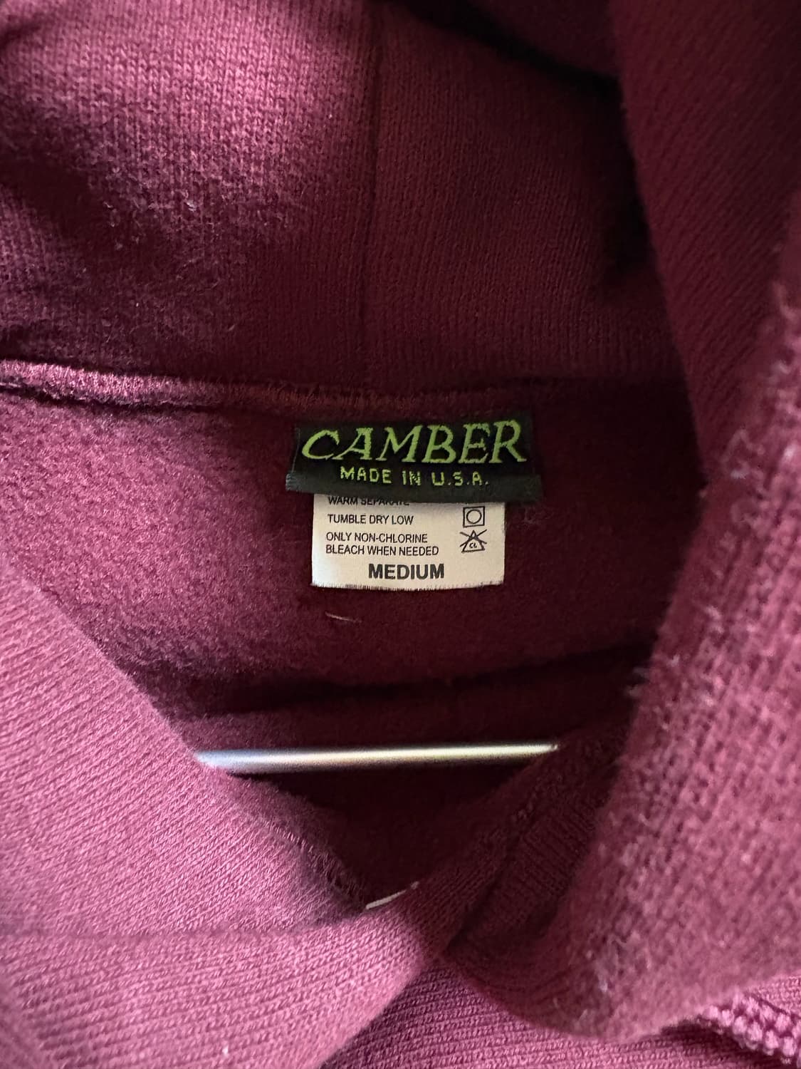 Camber 버건디 후드 M 상품이미지2