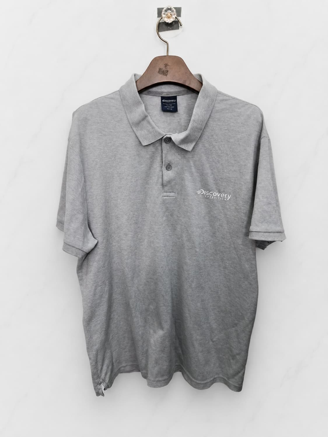 115,3XL) Discovery 디스커버리 카라 반팔티셔츠! 그레이색상 상품이미지1