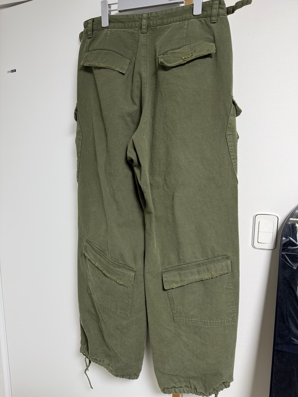 논노드 더블포켓 카고팬츠 카키 (2) 상품이미지3
