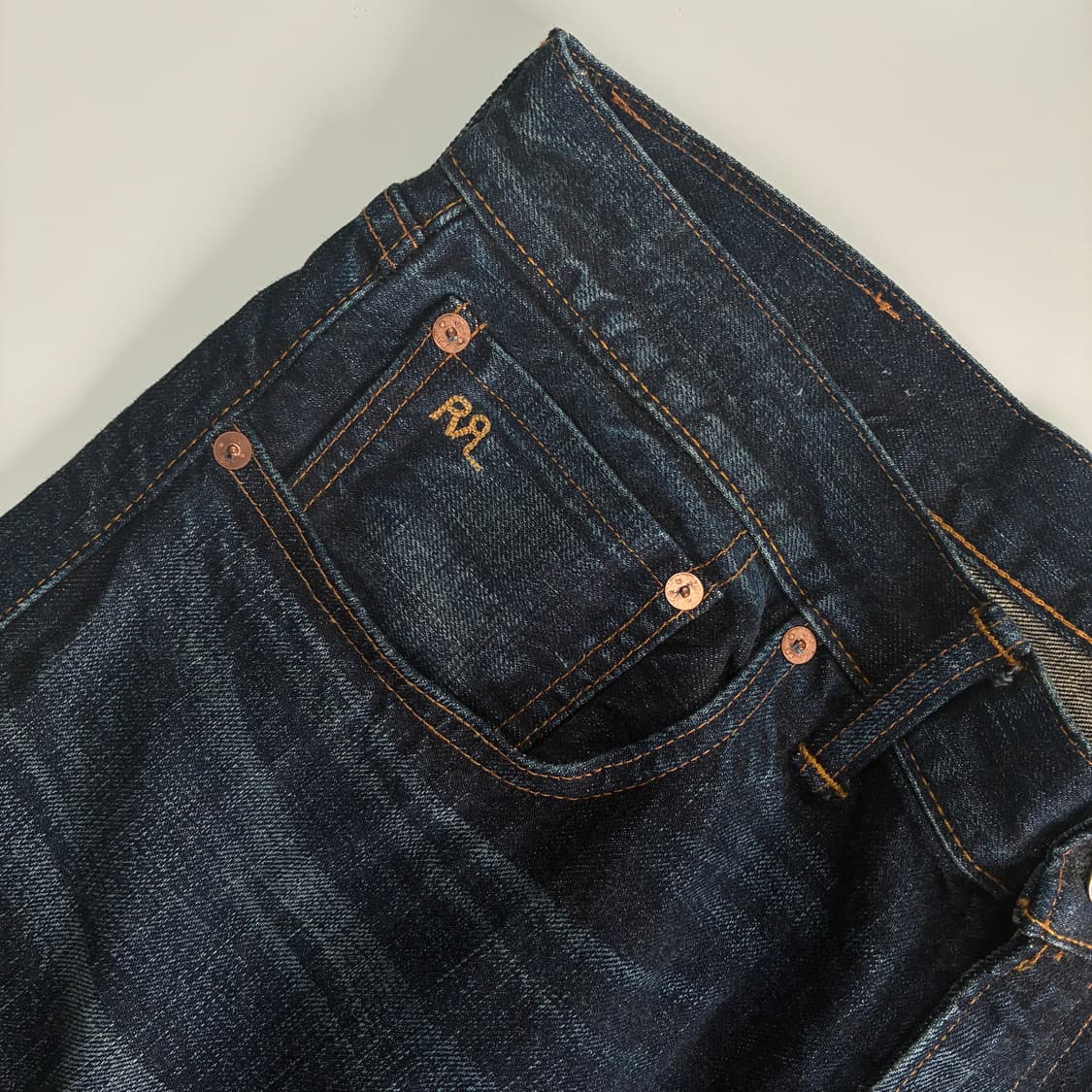 RRL  더블알엘 하이슬림 셀비지 데님 팬츠 상품이미지4