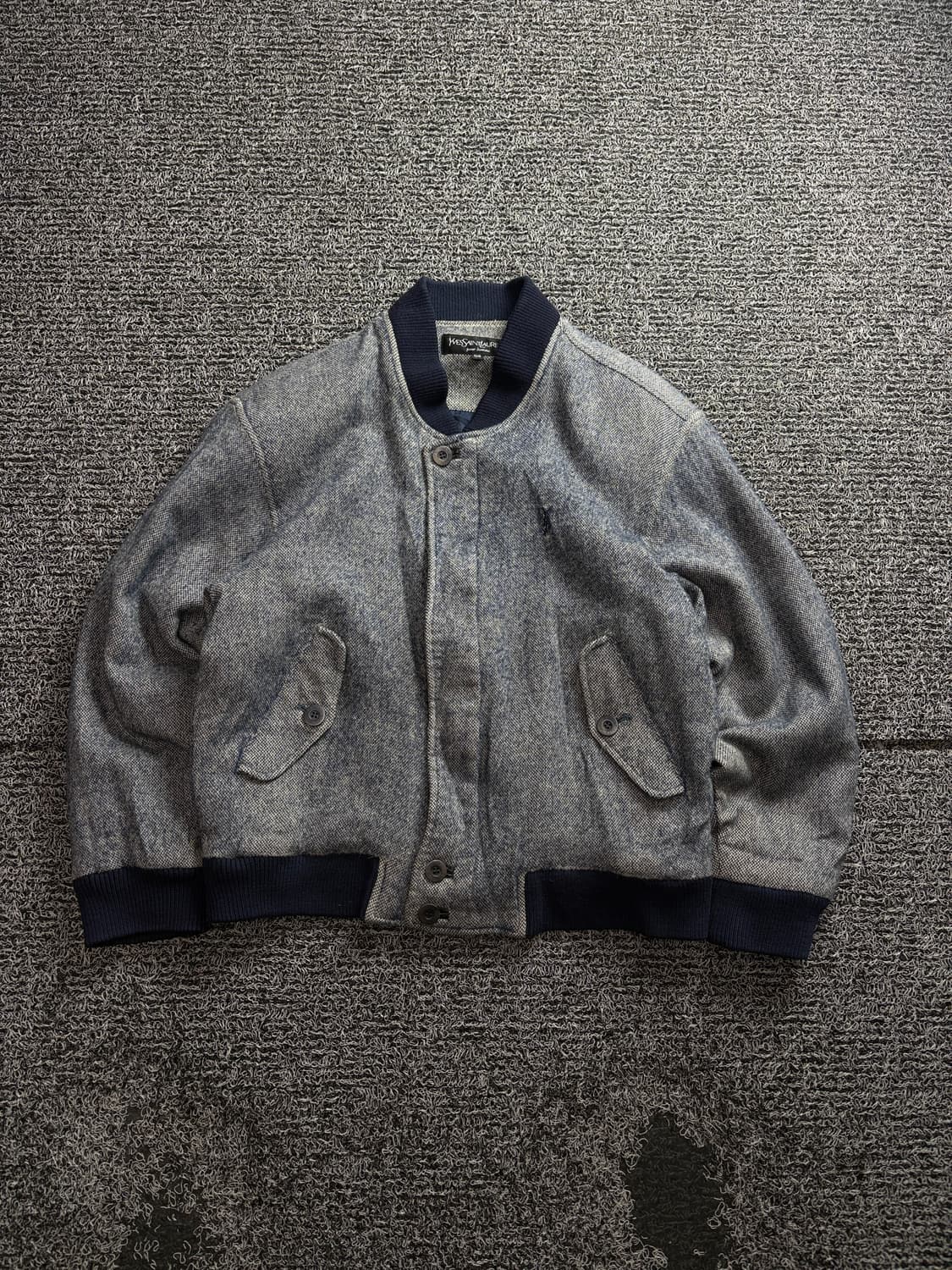 90s 입생로랑 아카이브 해링본 울 봄버 자켓 3155 상품이미지2