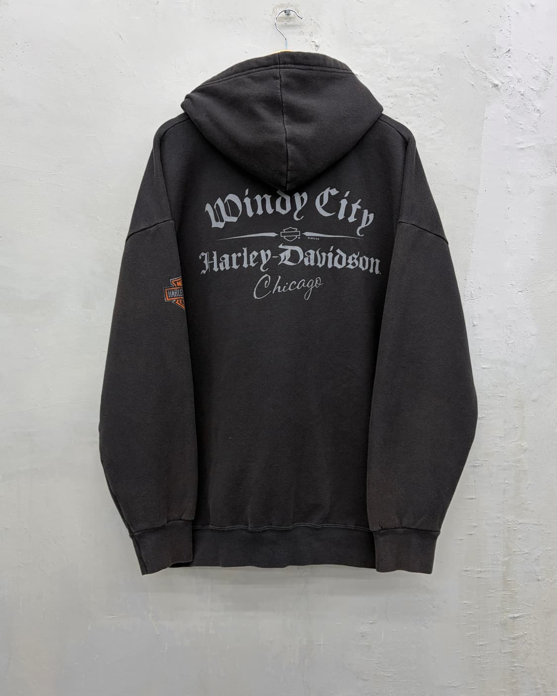할리데이비슨 00s 본 그래픽 오버사이즈 집업 후디 상품이미지4