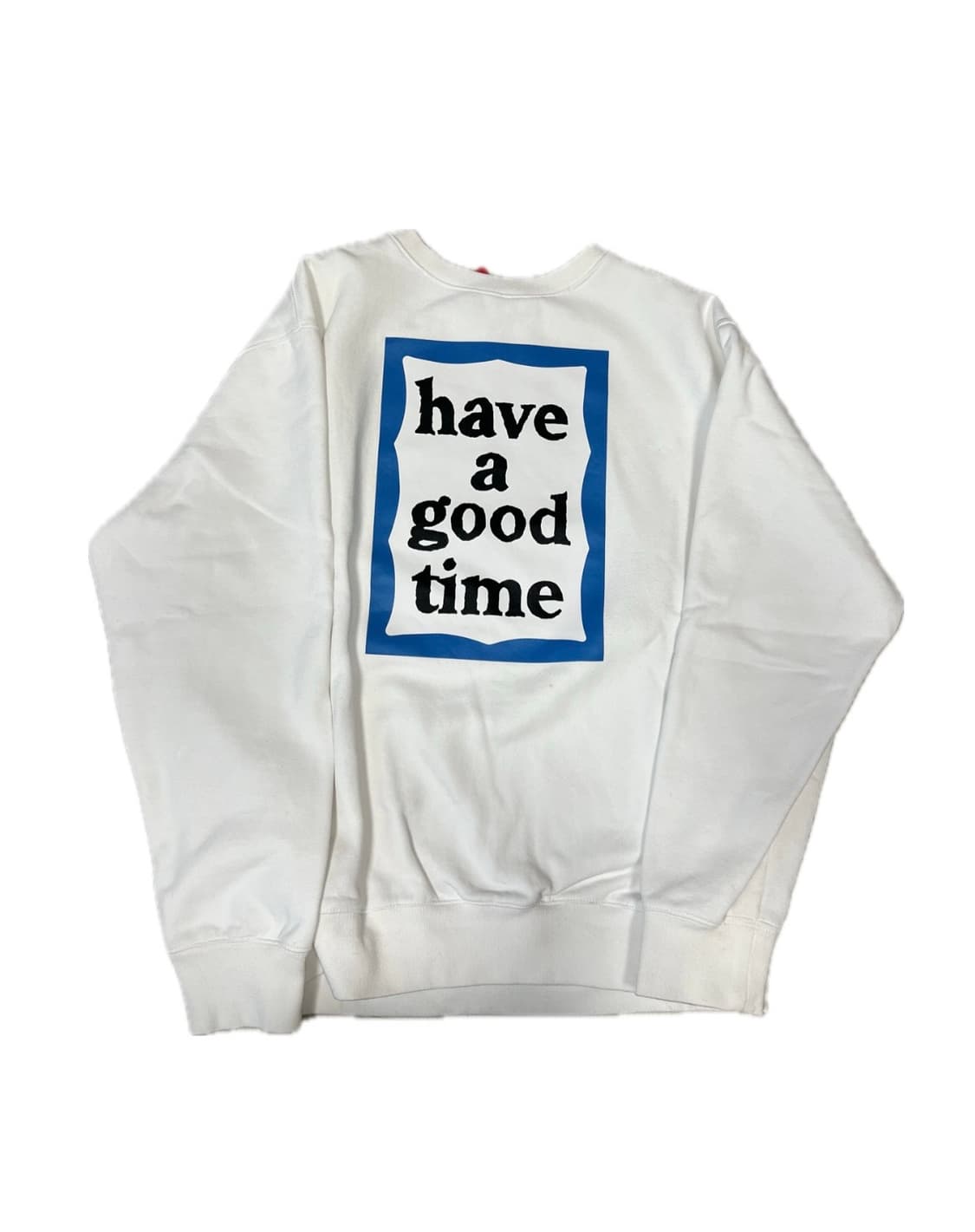 해브어굿타임 맨투맨 화이트 상품이미지1
