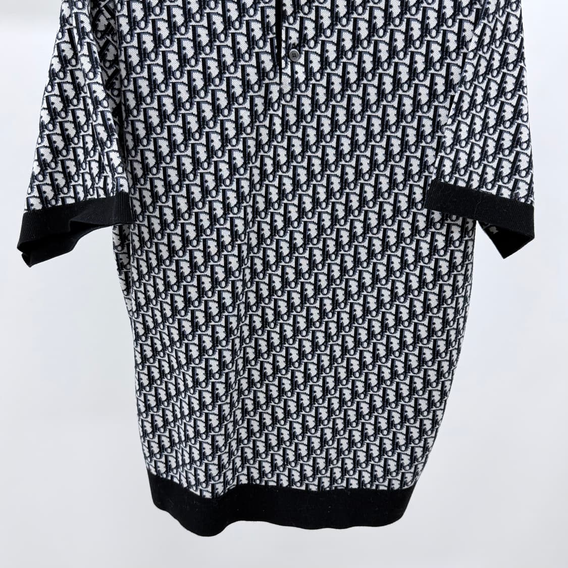 [S+급/2XL] 디올 오블리크 자카드 반팔 카라티 상품이미지3