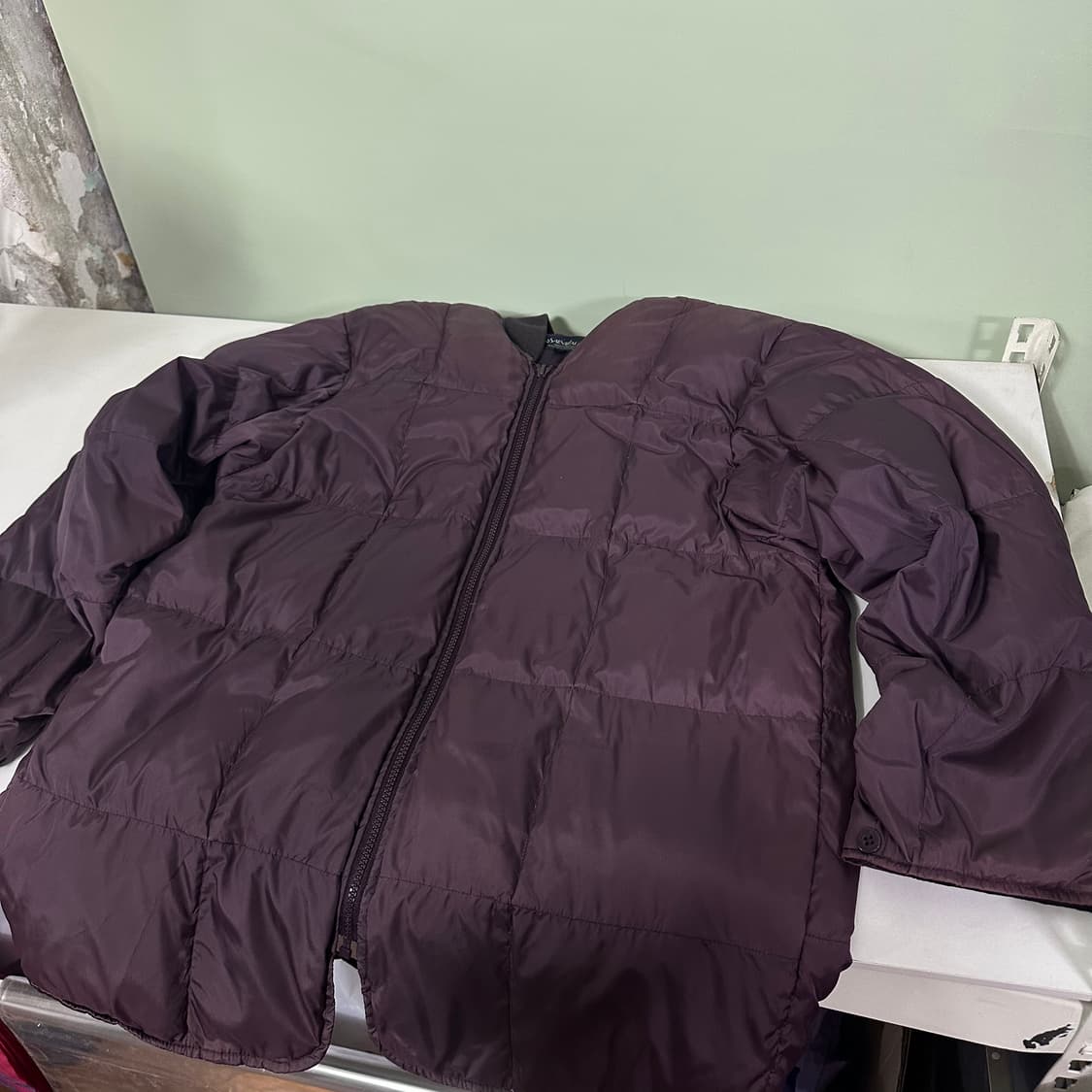 XL 105 YSL 입생로랑 자주 덕다운 패딩점퍼 상품이미지1