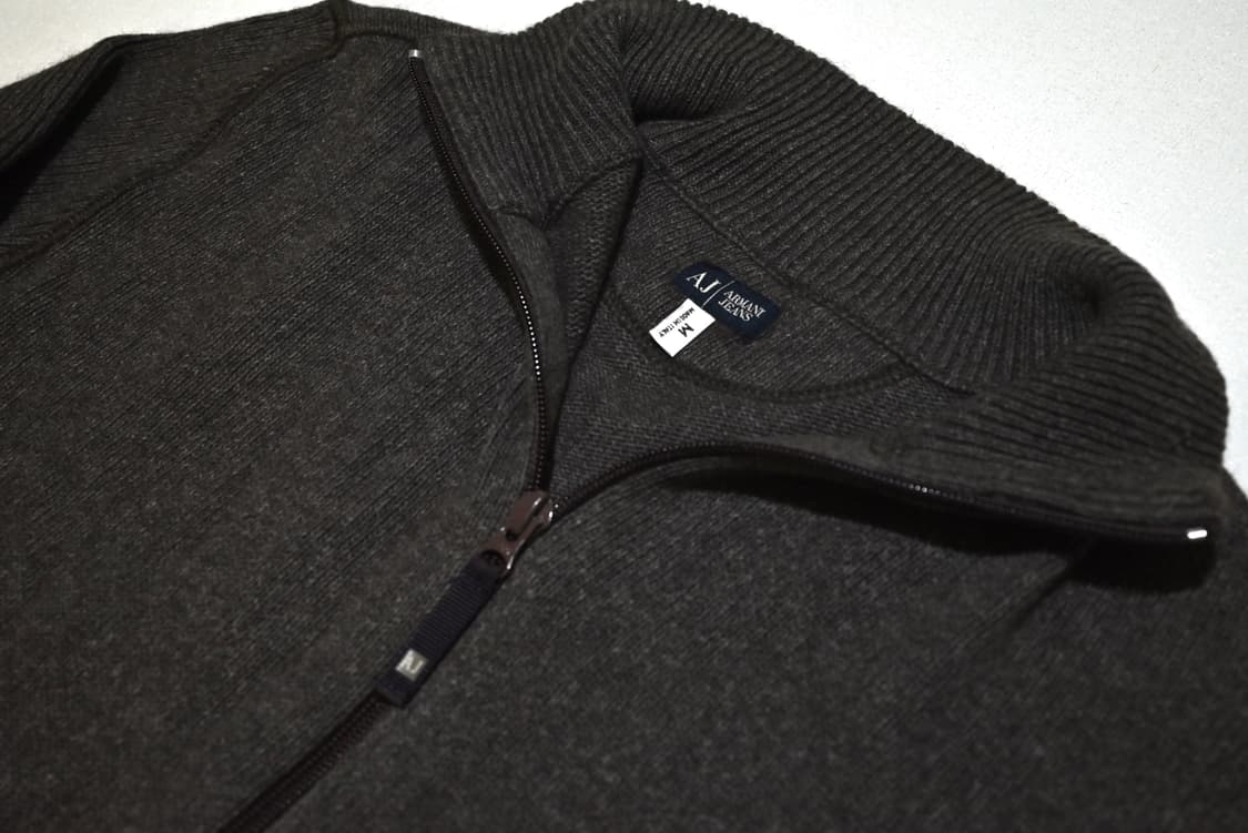 Armani jeans 2001 rib knit zip 상품이미지2