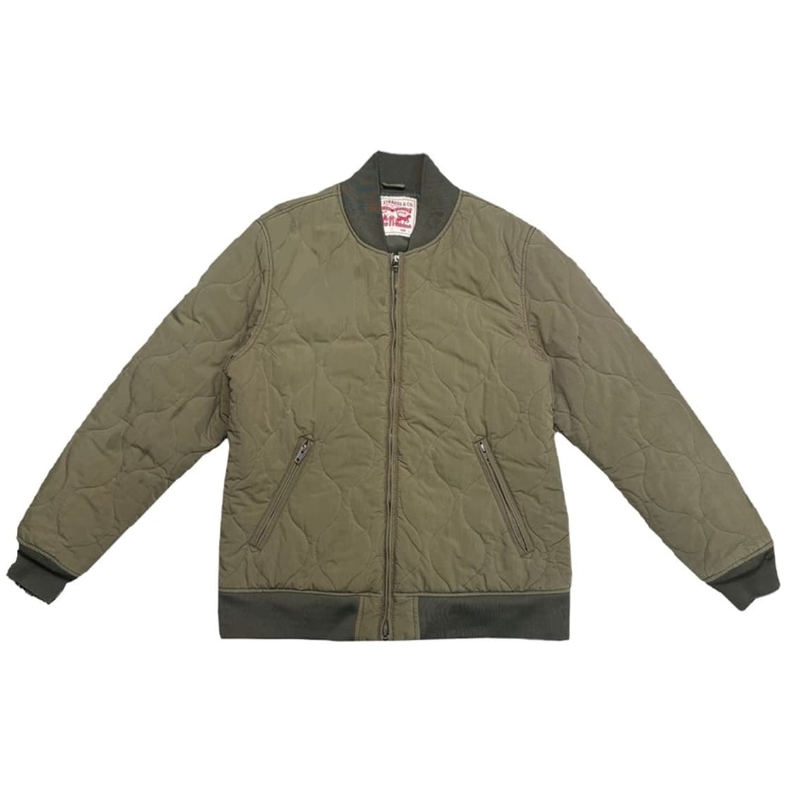 LEVIS 퀄팅 봄버 자켓 카키 L 상품이미지1