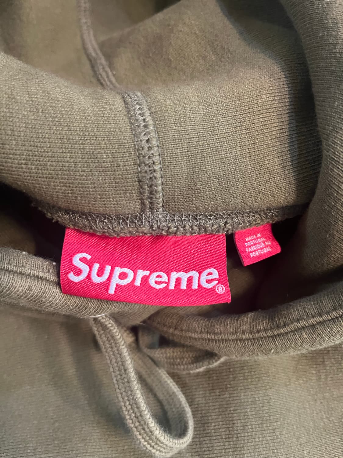 슈프림 23fw 바시티 후드 다크올리브m 상품이미지3