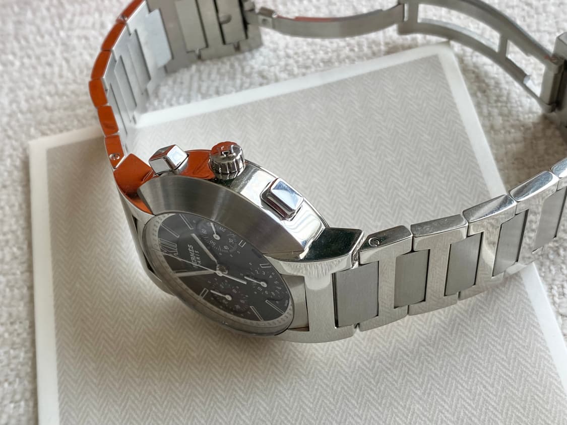 에르메스 노마드 NO1.910 남성용 쿼츠 39mm 펜더 다이얼 크로노 상품이미지8