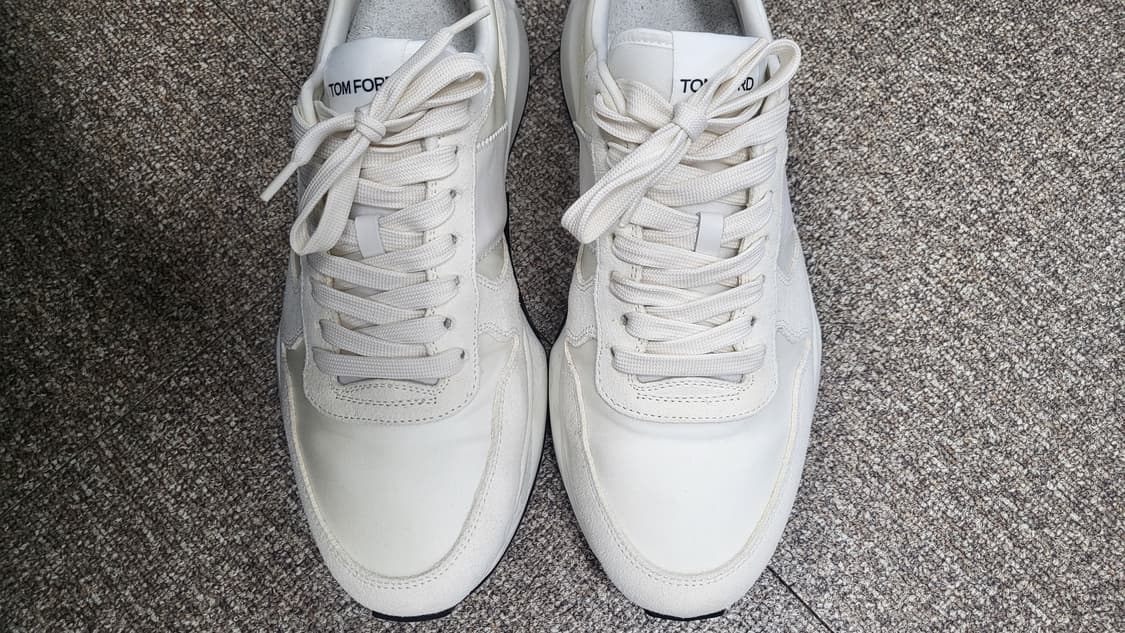 톰포드 자가 스니커즈 아이보리 8.5 상품이미지4