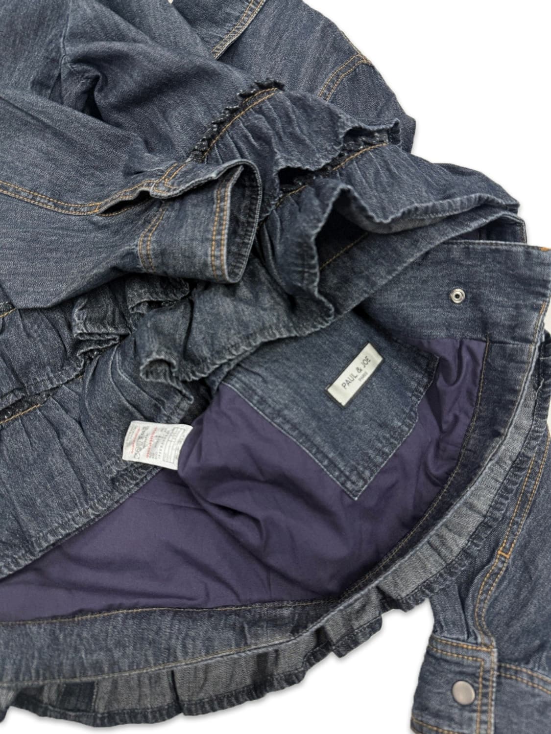 빈티지 PAUL&JOE 네이비 데님 프릴 자켓 상품이미지5