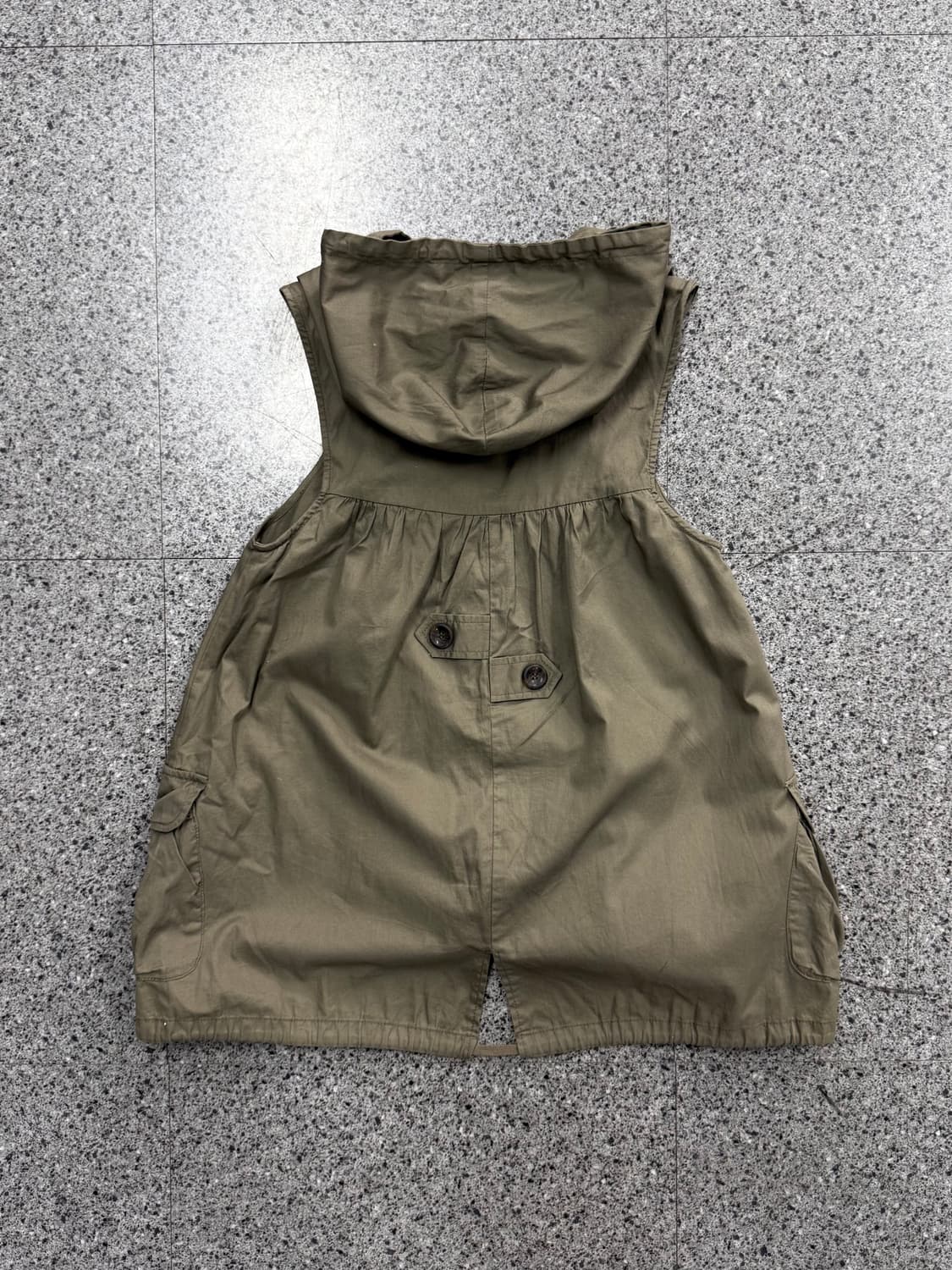 vintage khaki hooded vest 상품이미지2