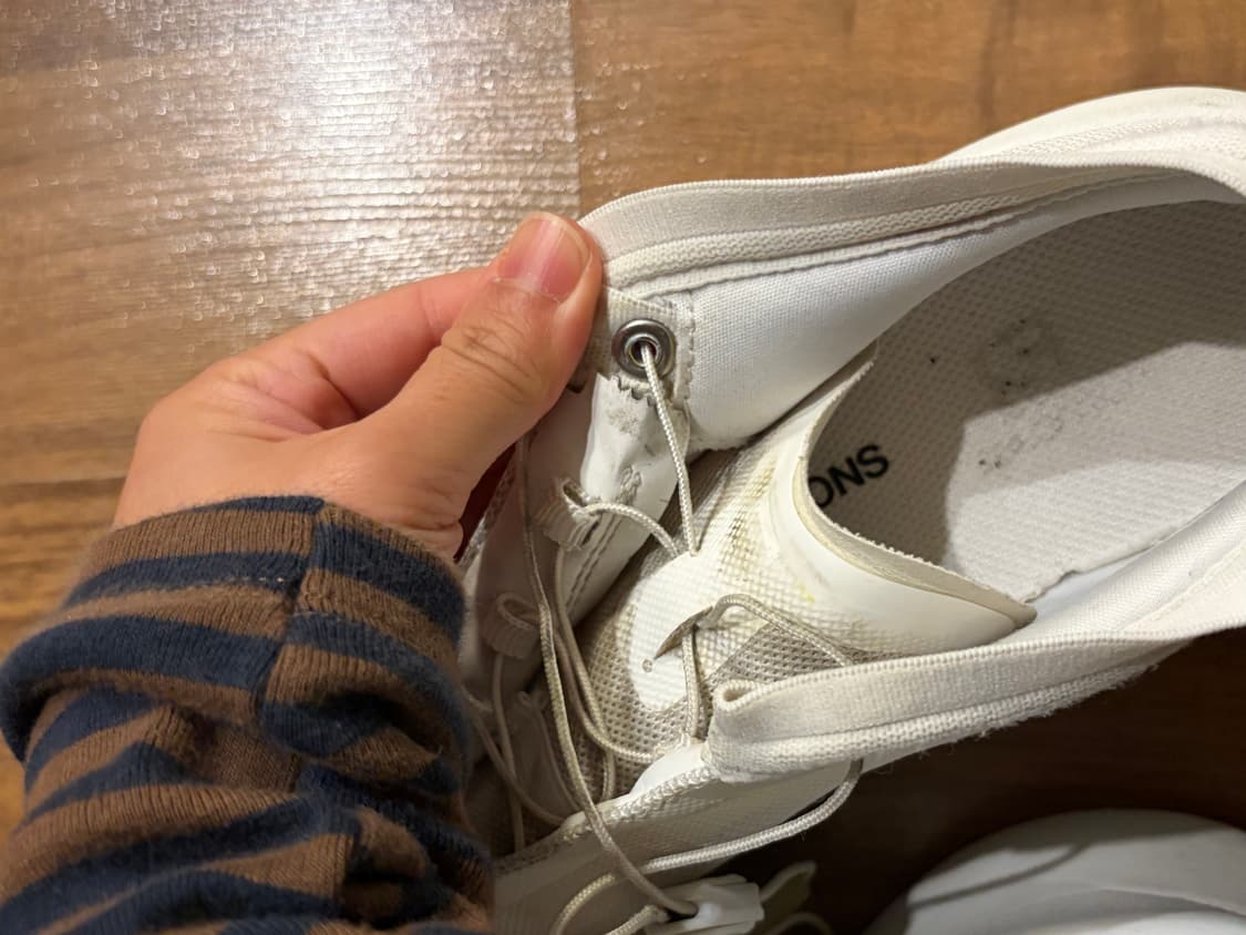 살로몬 꼼데가르송 센스필 플랫폼 화이트 235사이즈 상품이미지5