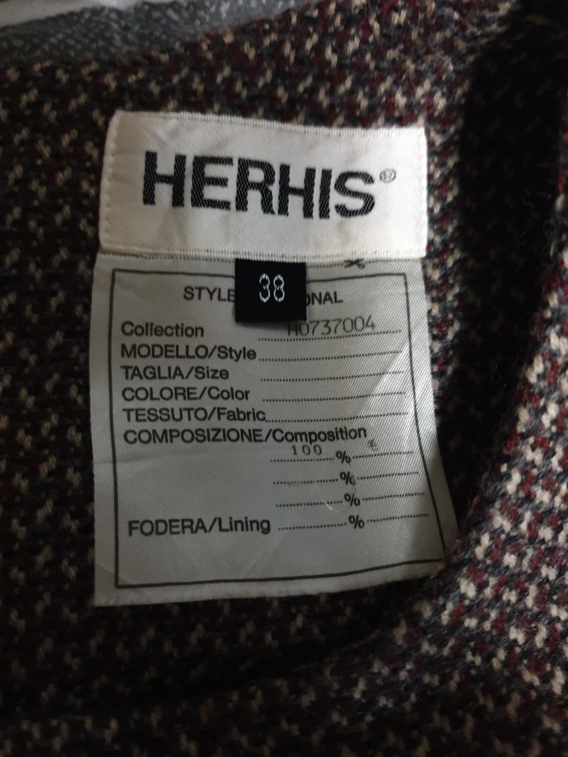 (일본판) HERHIS 울 트위트 원피스 브라운 (S) 상품이미지3