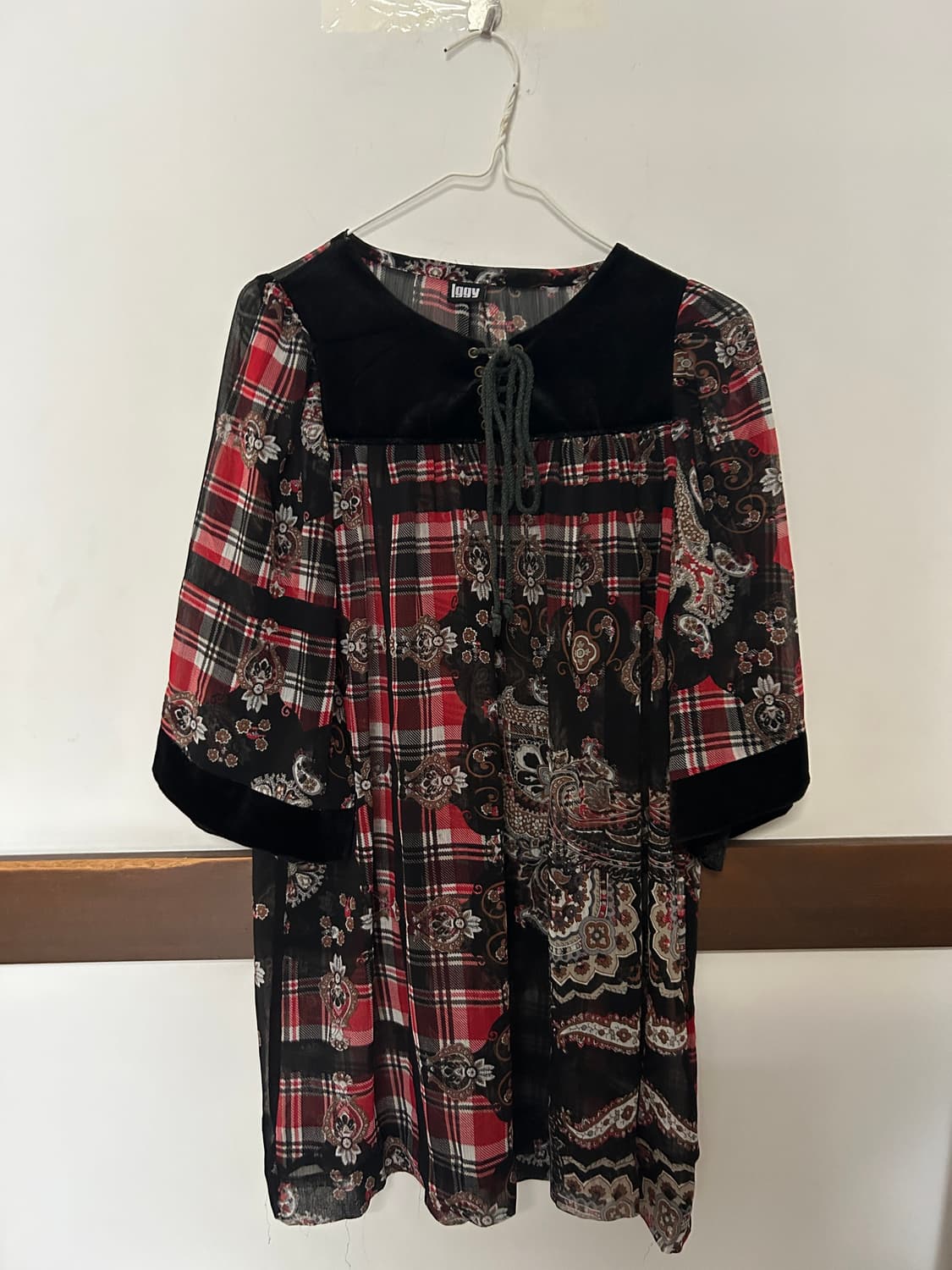 체크 미니 원피스  상품이미지1