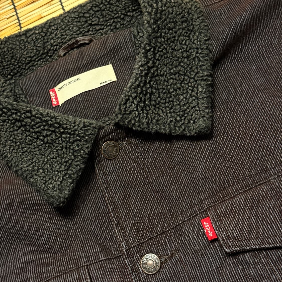 리바이스 챠콜 코듀로이 type 3 쉐르파 자켓 XL 상품이미지7