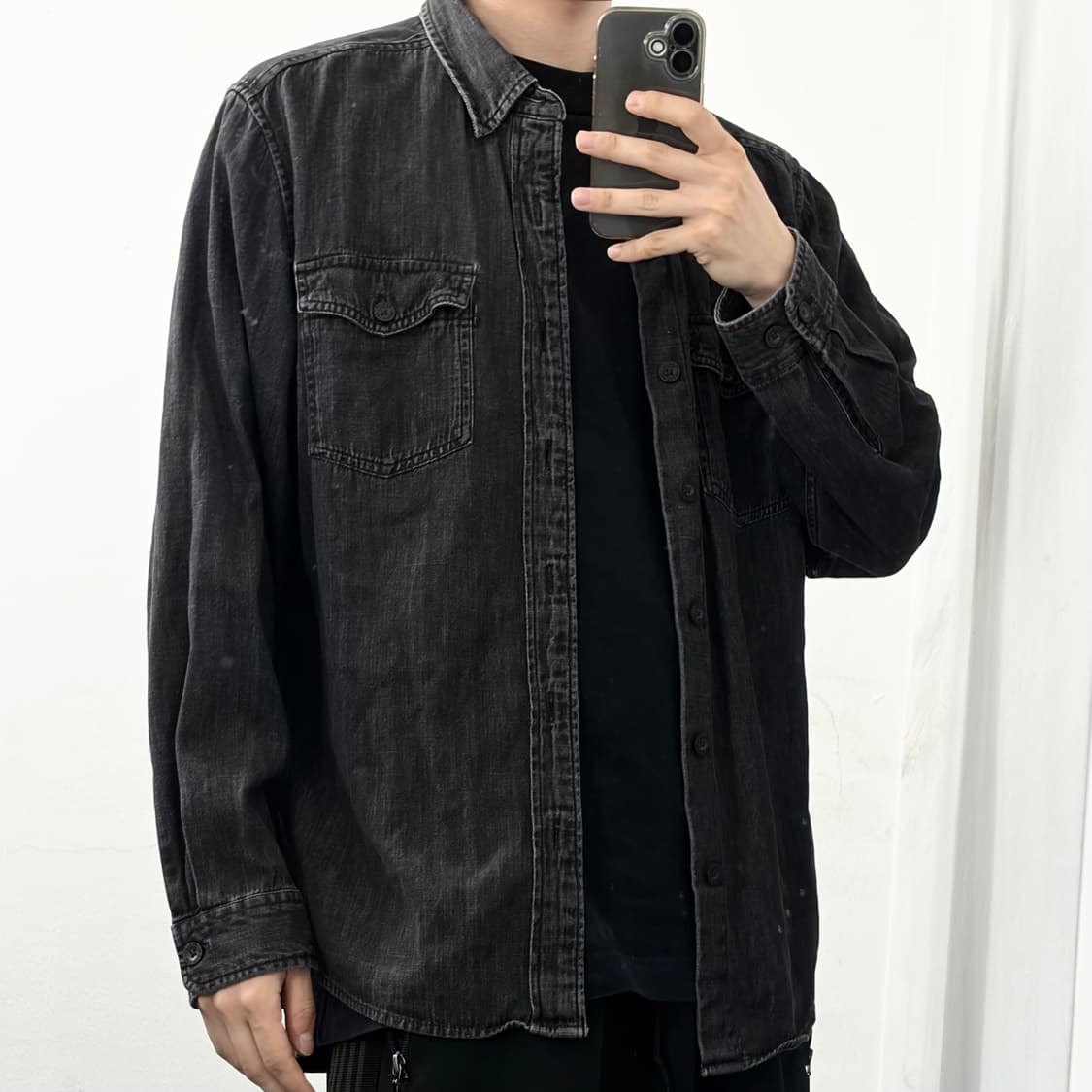 할리데이비슨 흑청 데님 셔츠 상품이미지3