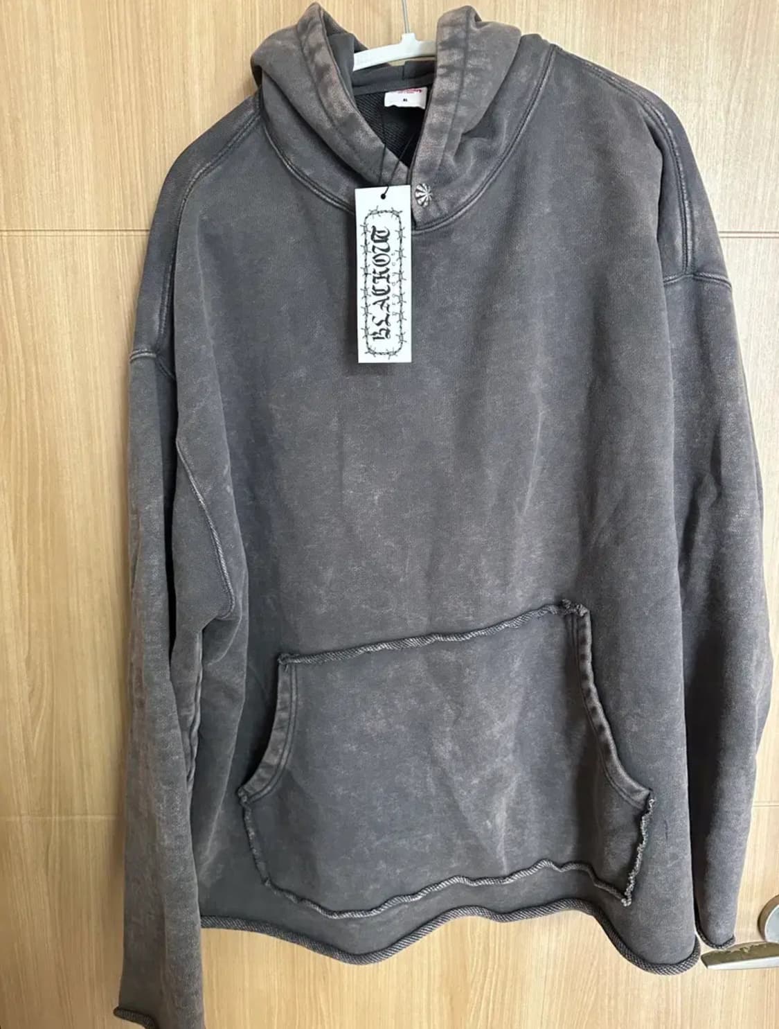 [XL] 블랙아웃 후드 그레이 상품이미지3