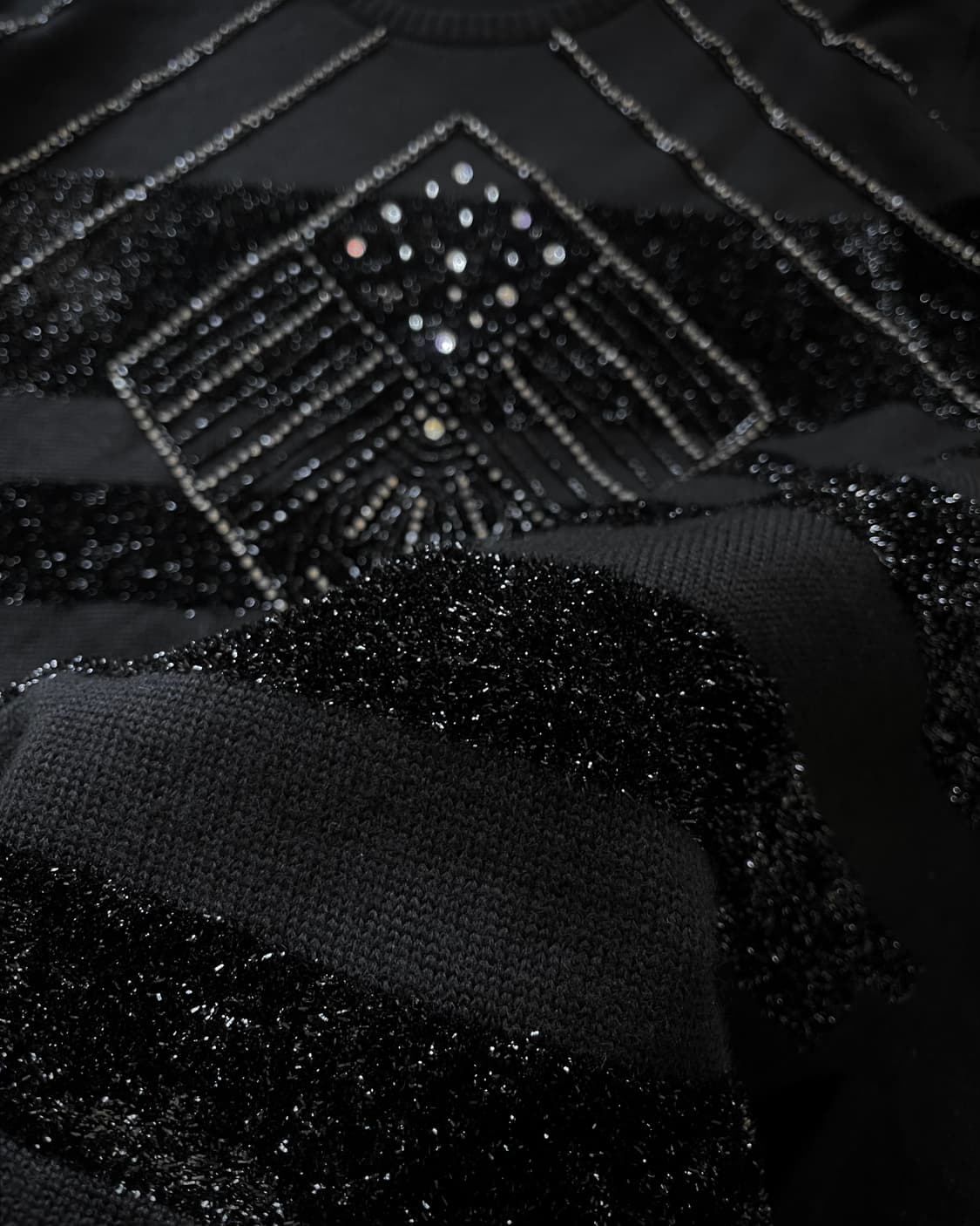 1980-90s VIVIANA Jewelry Trimming Knit 상품이미지7