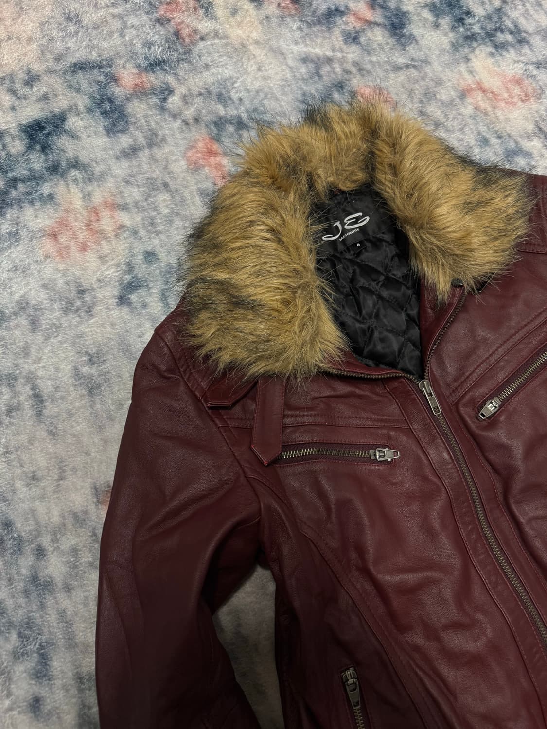 Jackrose 00s lamb skin trimming fur jack 상품이미지3