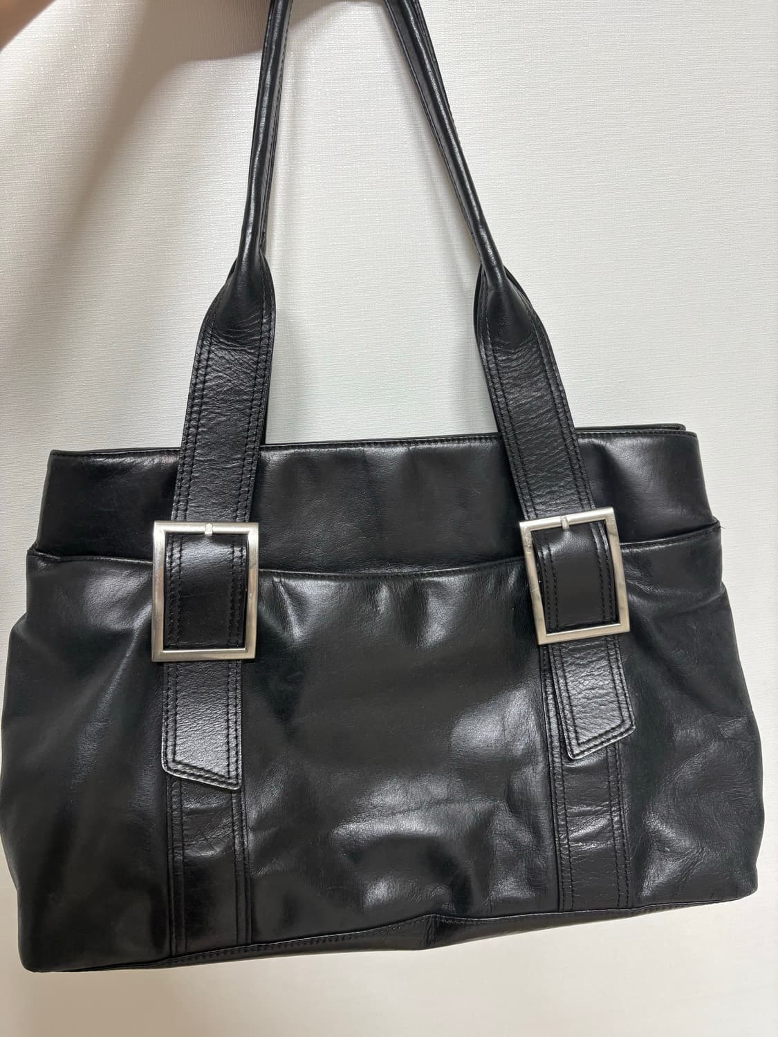 케네스콜 블랙 가죽 숄더백 (가죽가방 상품이미지1