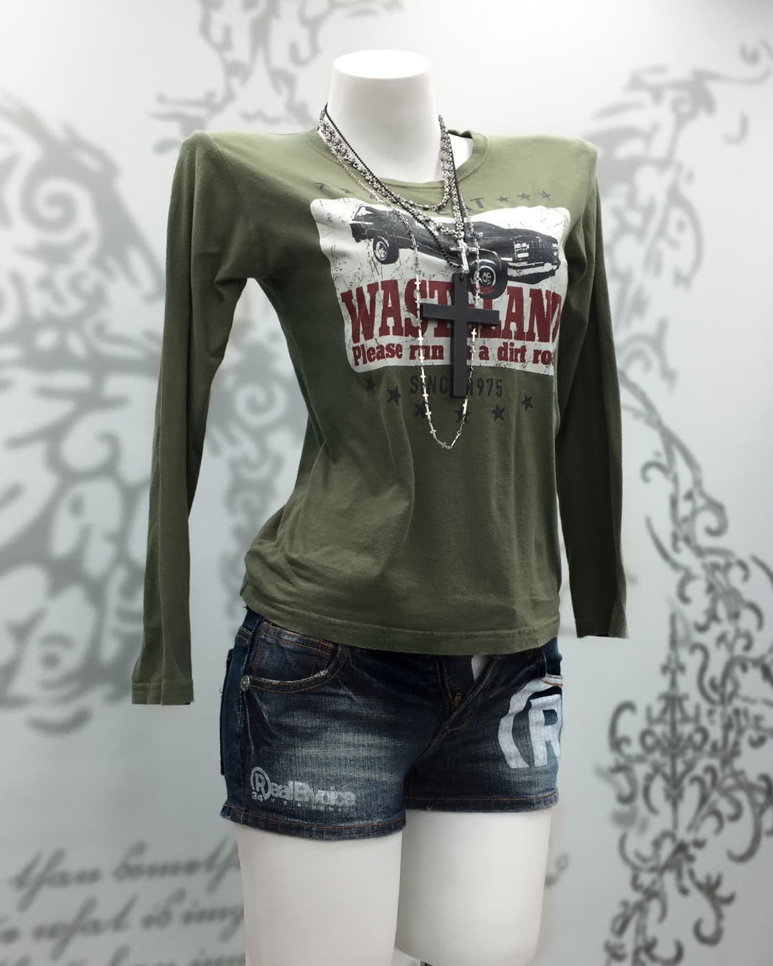 Y2K grunge printing long sleeves 상품이미지2