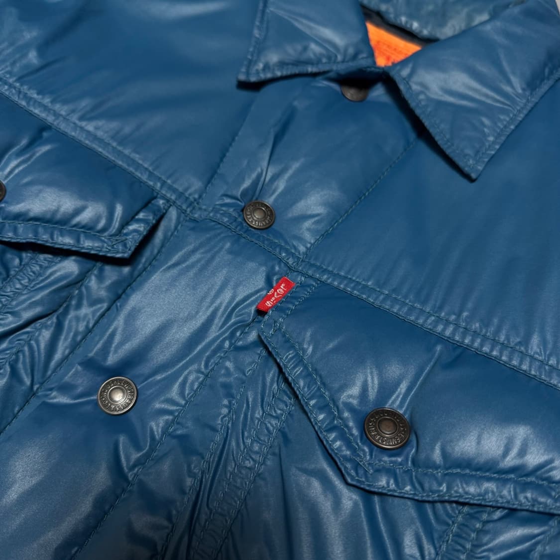리바이스(Levi's) 블루컬러 나일론 혼방 스냅버튼 셔츠 다운 자켓 상품이미지4